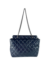 Chanel navy leather reissue quilted aged tote large 17177741