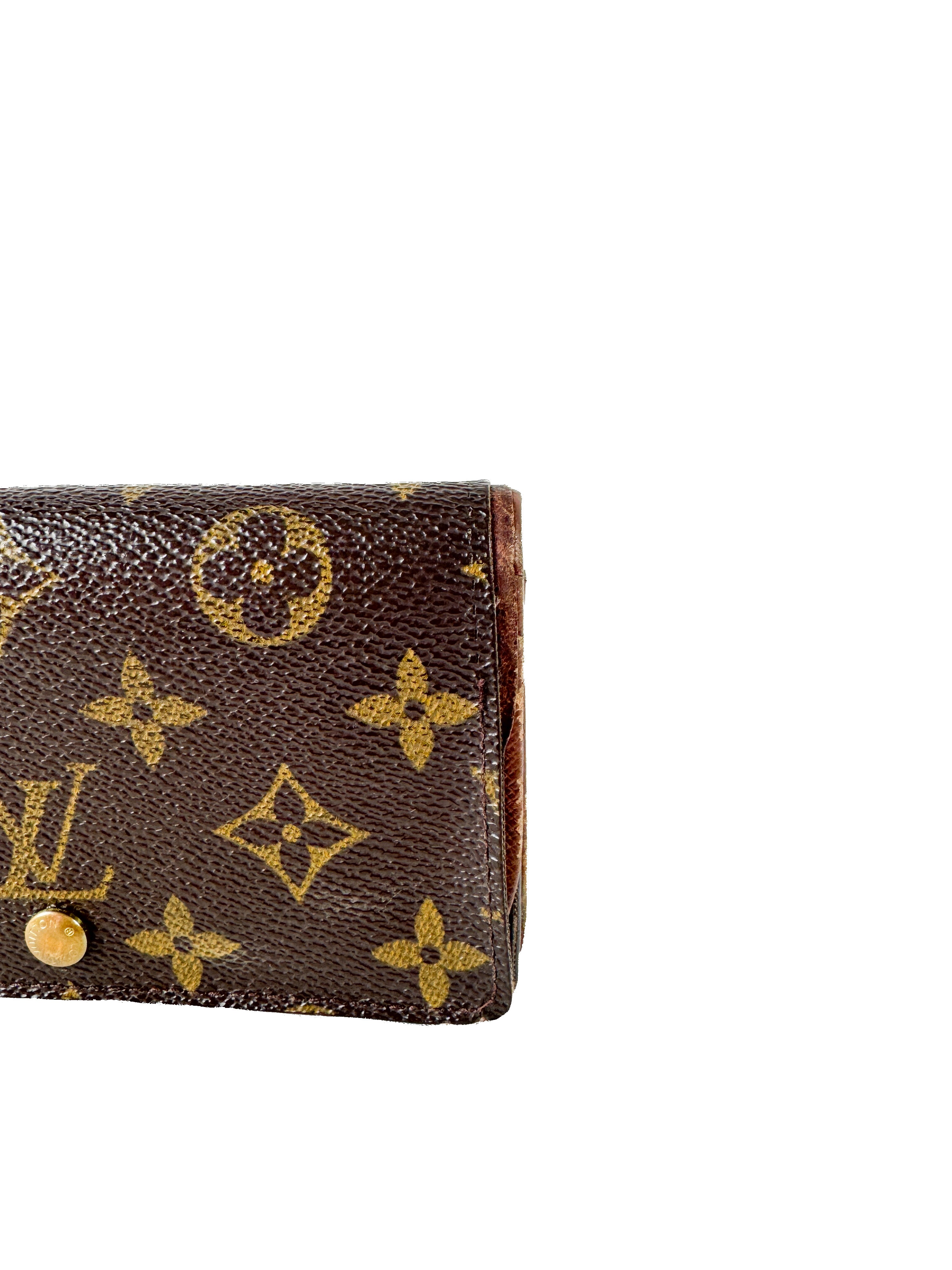 Louis Vuitton monogram Porte Monnaie Billets Tresor wallet  CA0062