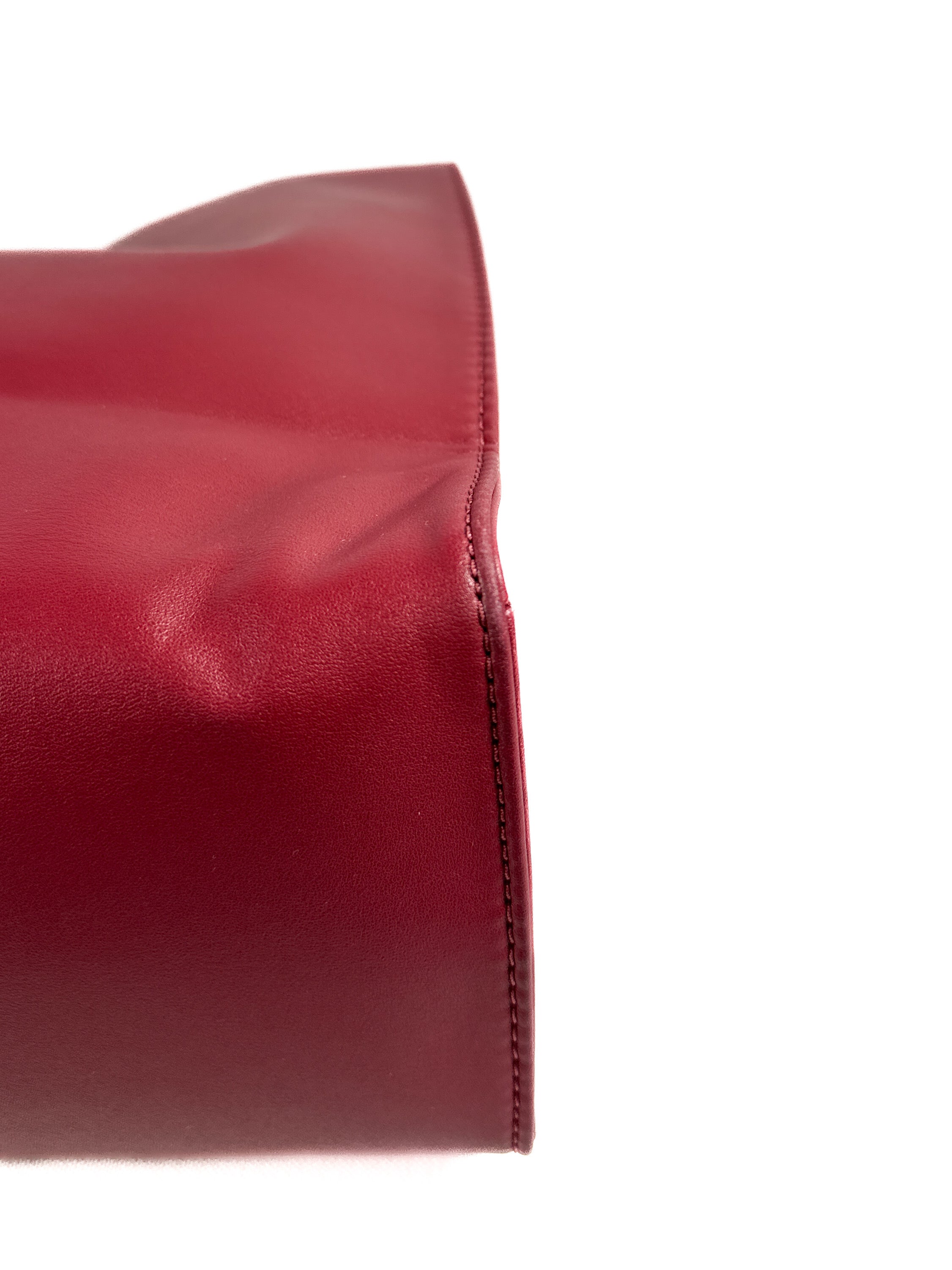 Telfar dark red medium shopping tote