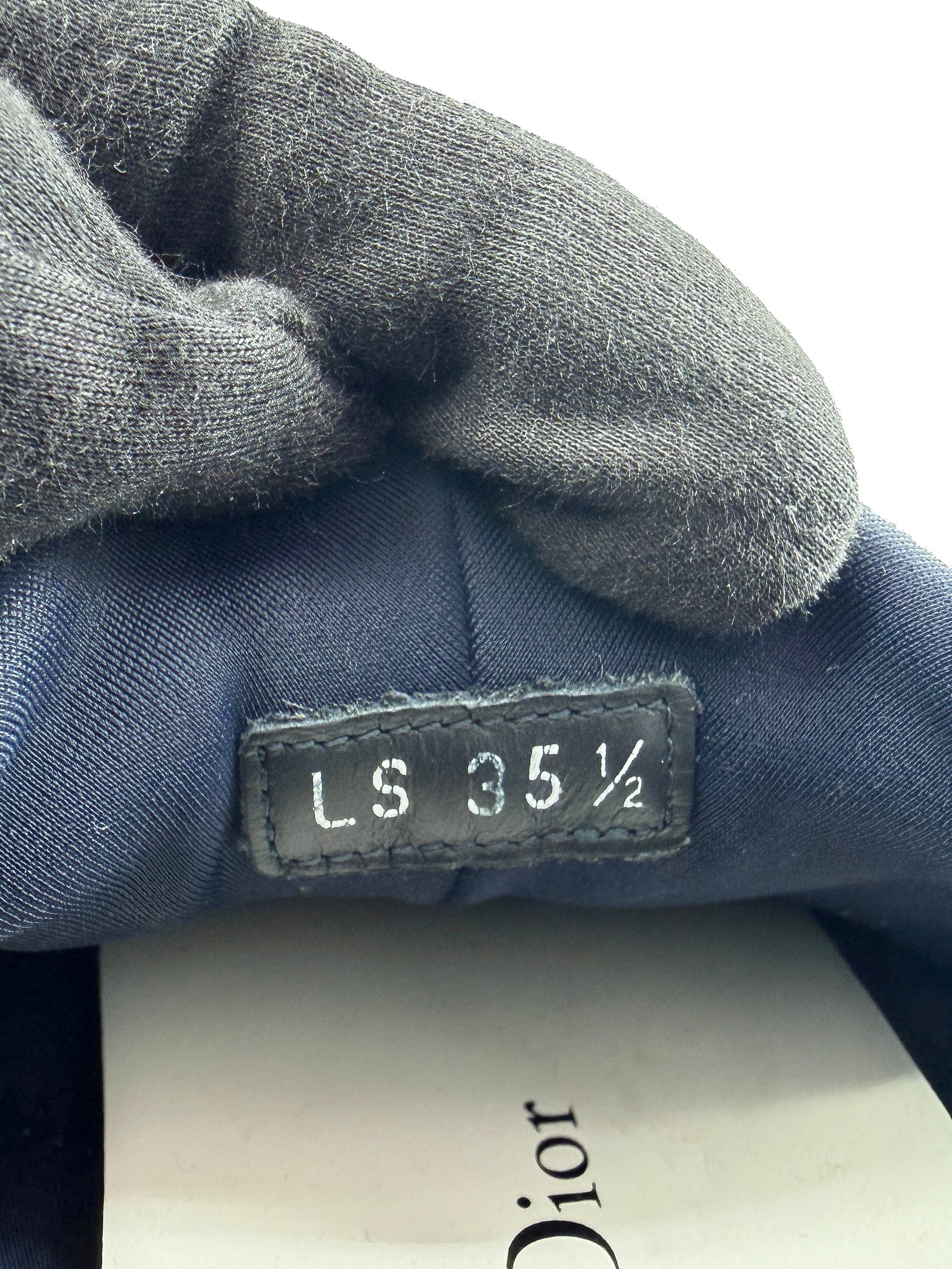 Christian Dior navy D-Wander oblique sneakers size 35.5