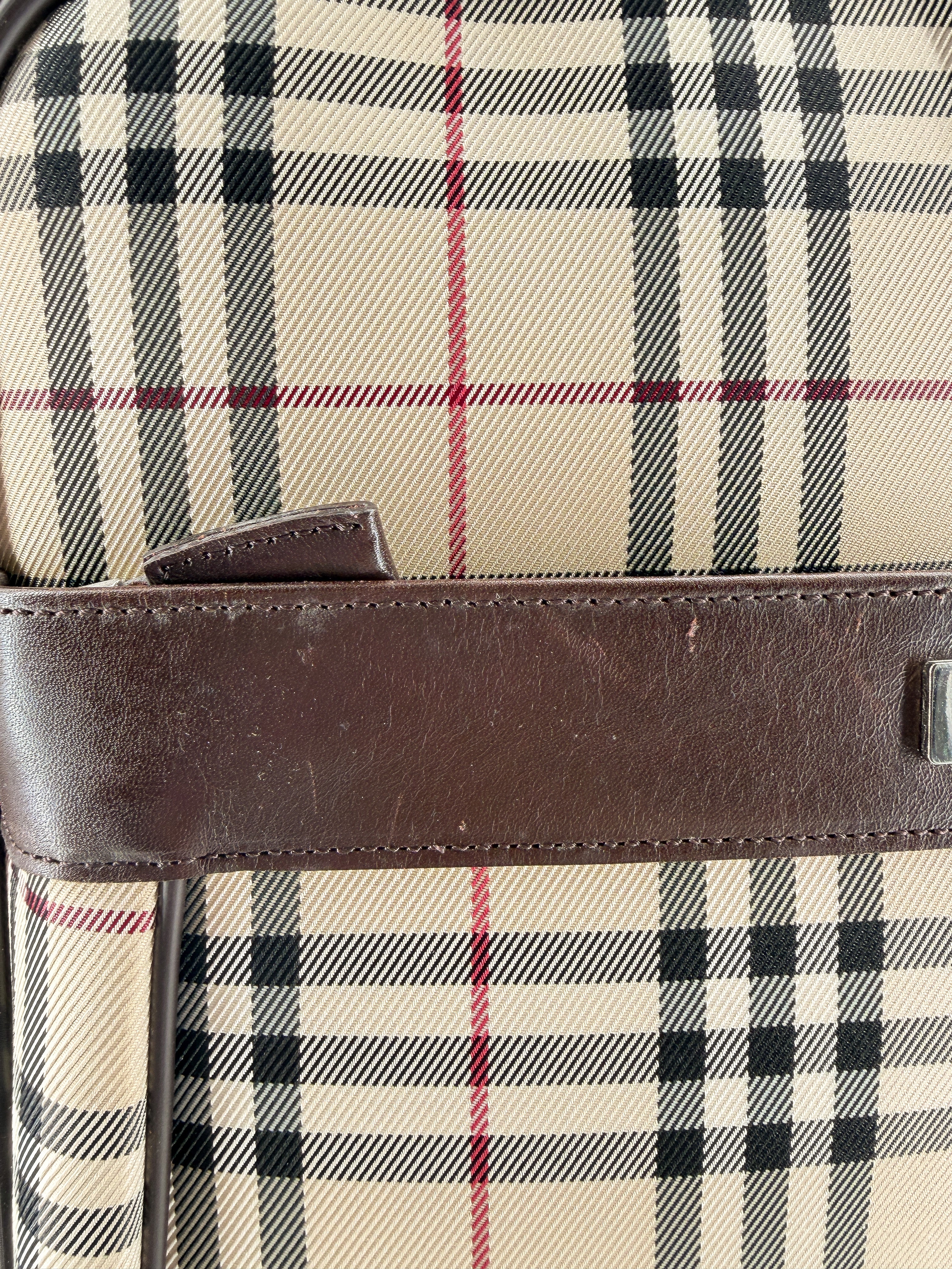 Burberry vintage canvas check small suitcase
