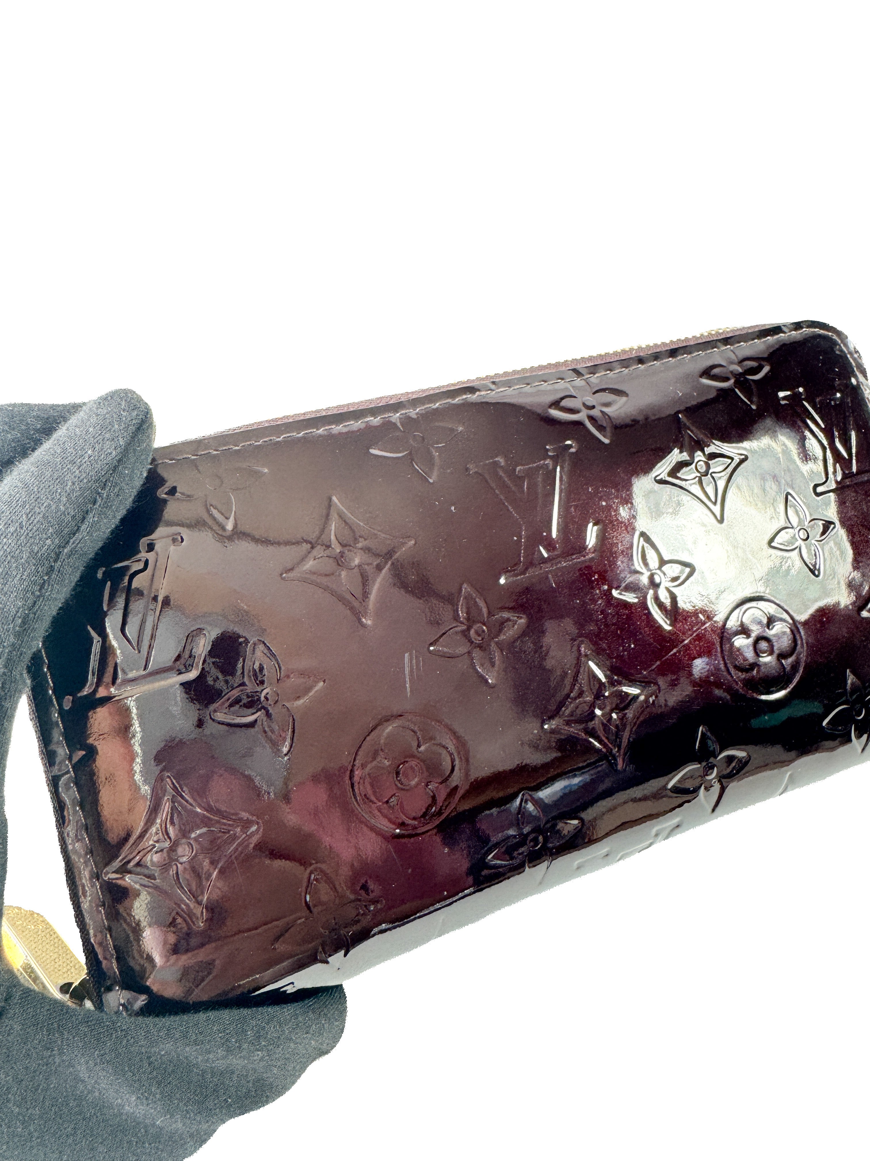 Louis Vuitton amarante vernis zippy wallet CA0068