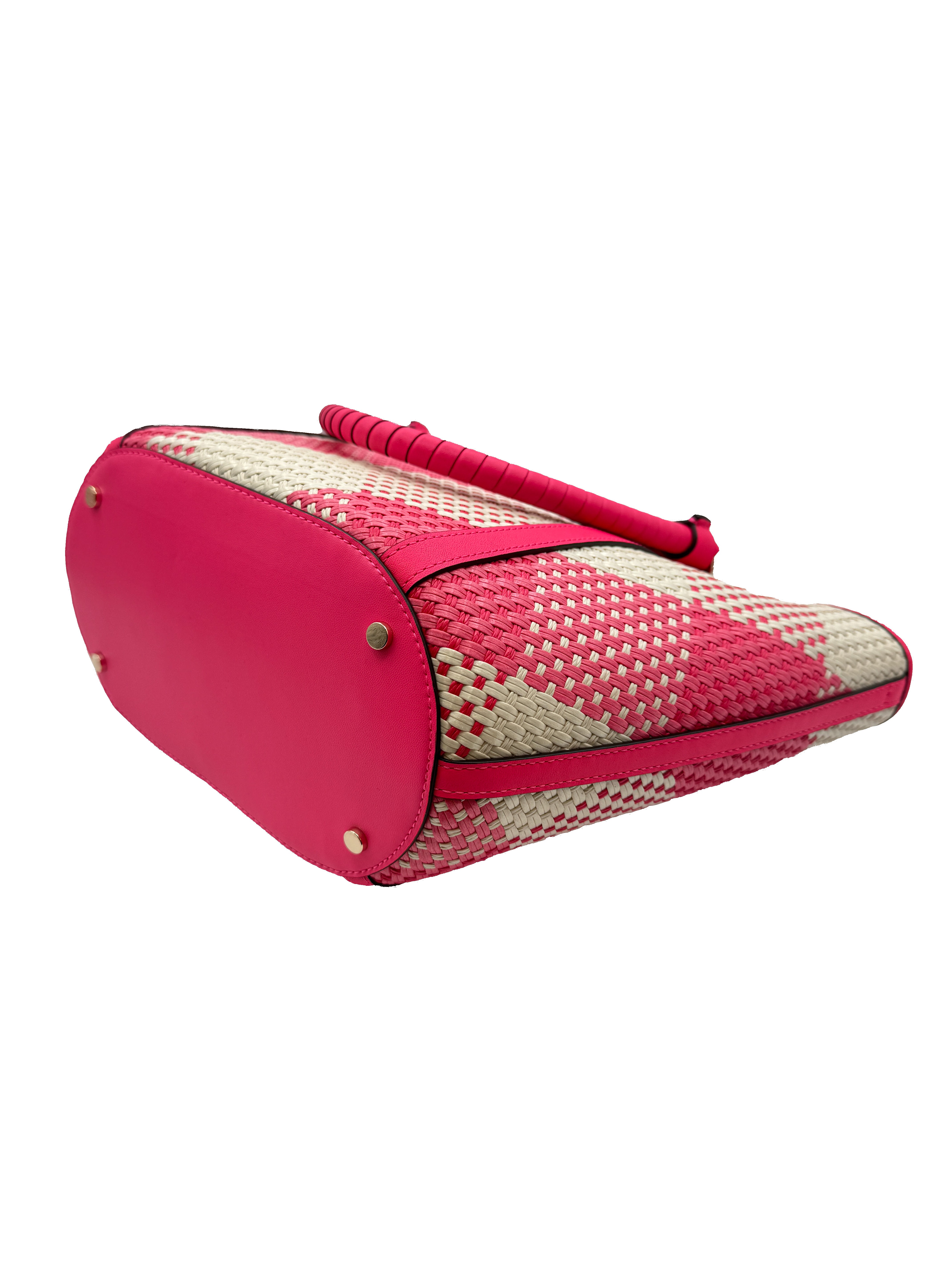 Kate Spade pink white Cruise Gingham medium tote NWT
