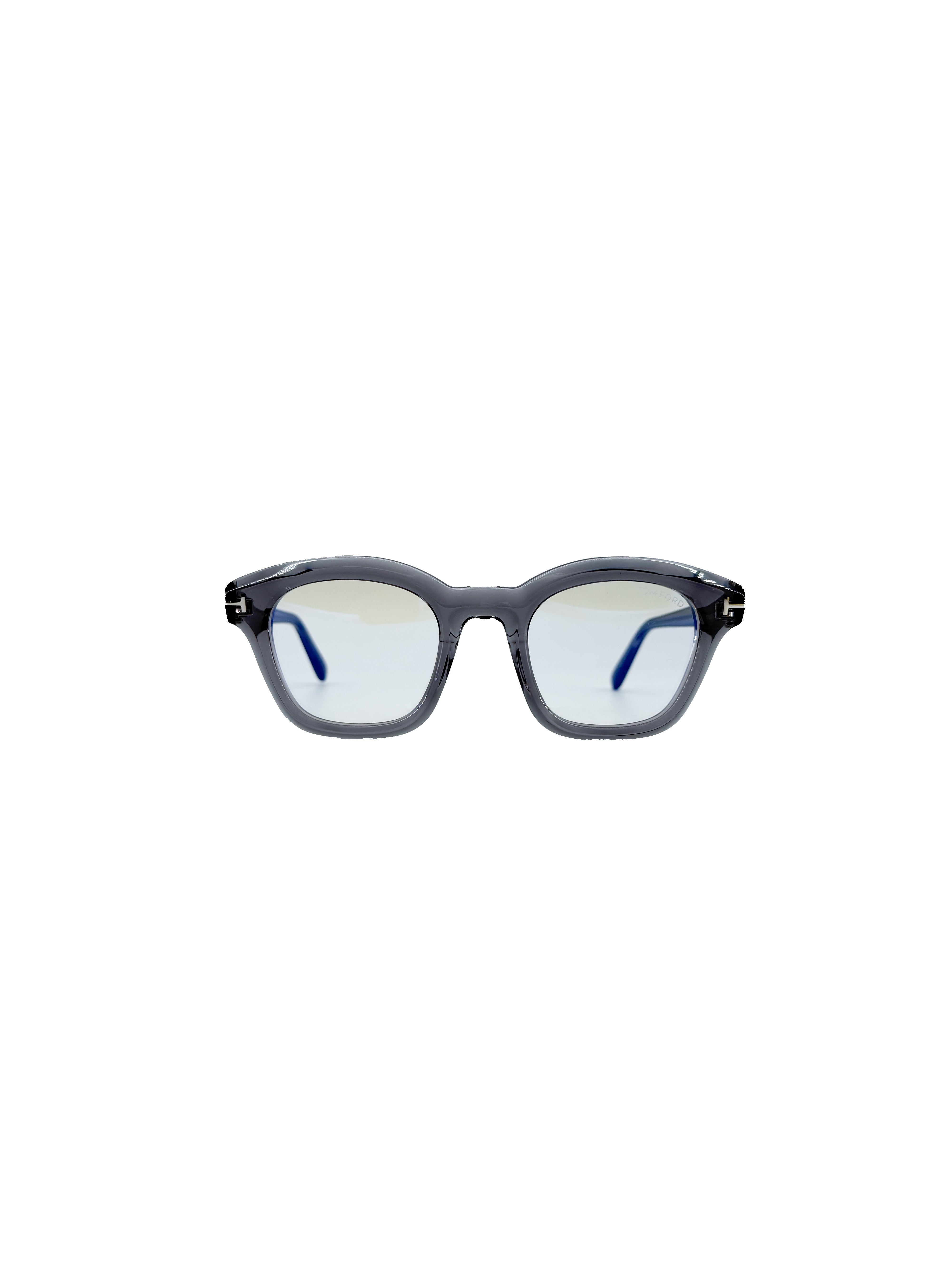 Tom Ford gray blue light glasses TF5961 B