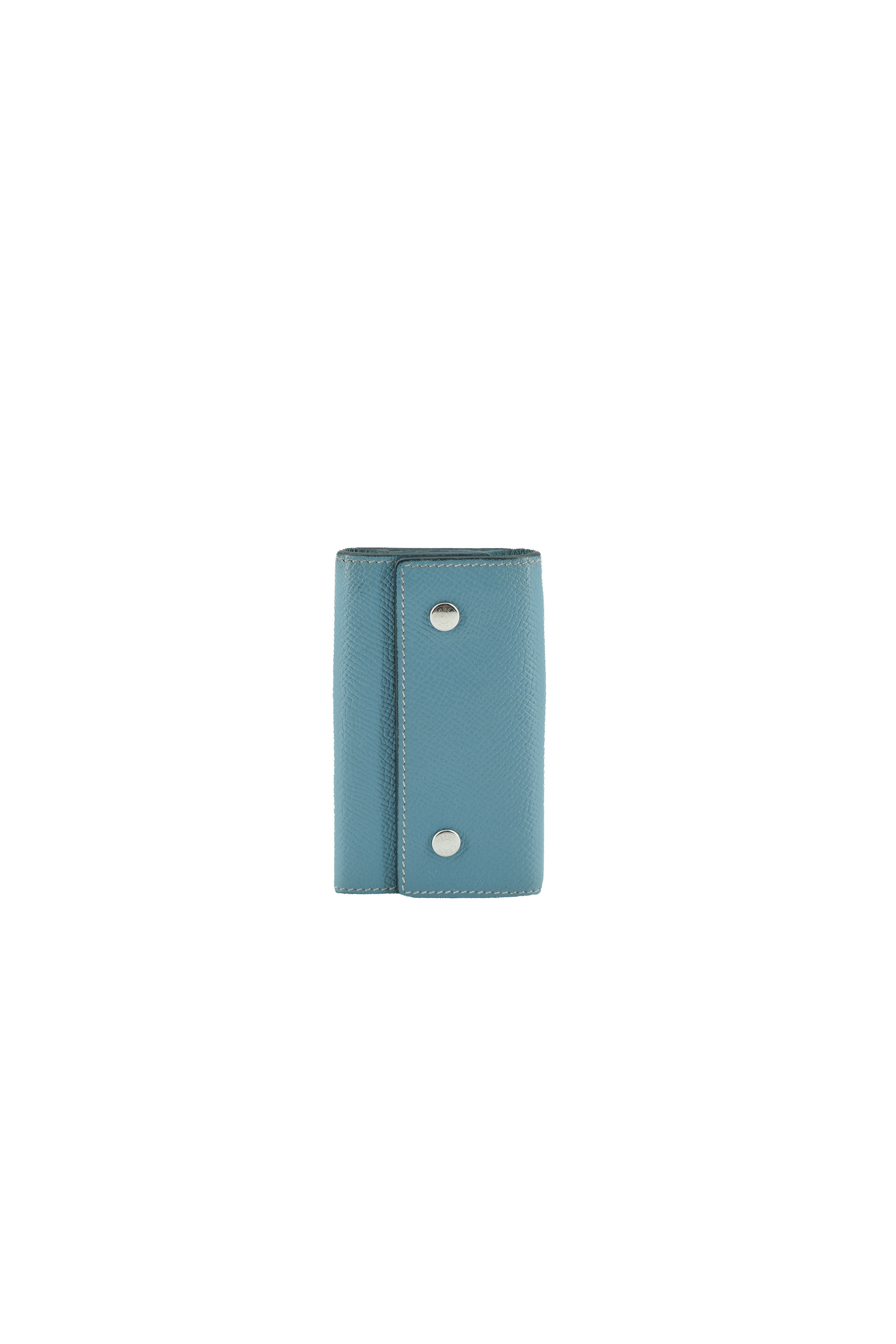 Hermès blue jean 4 key holder square L