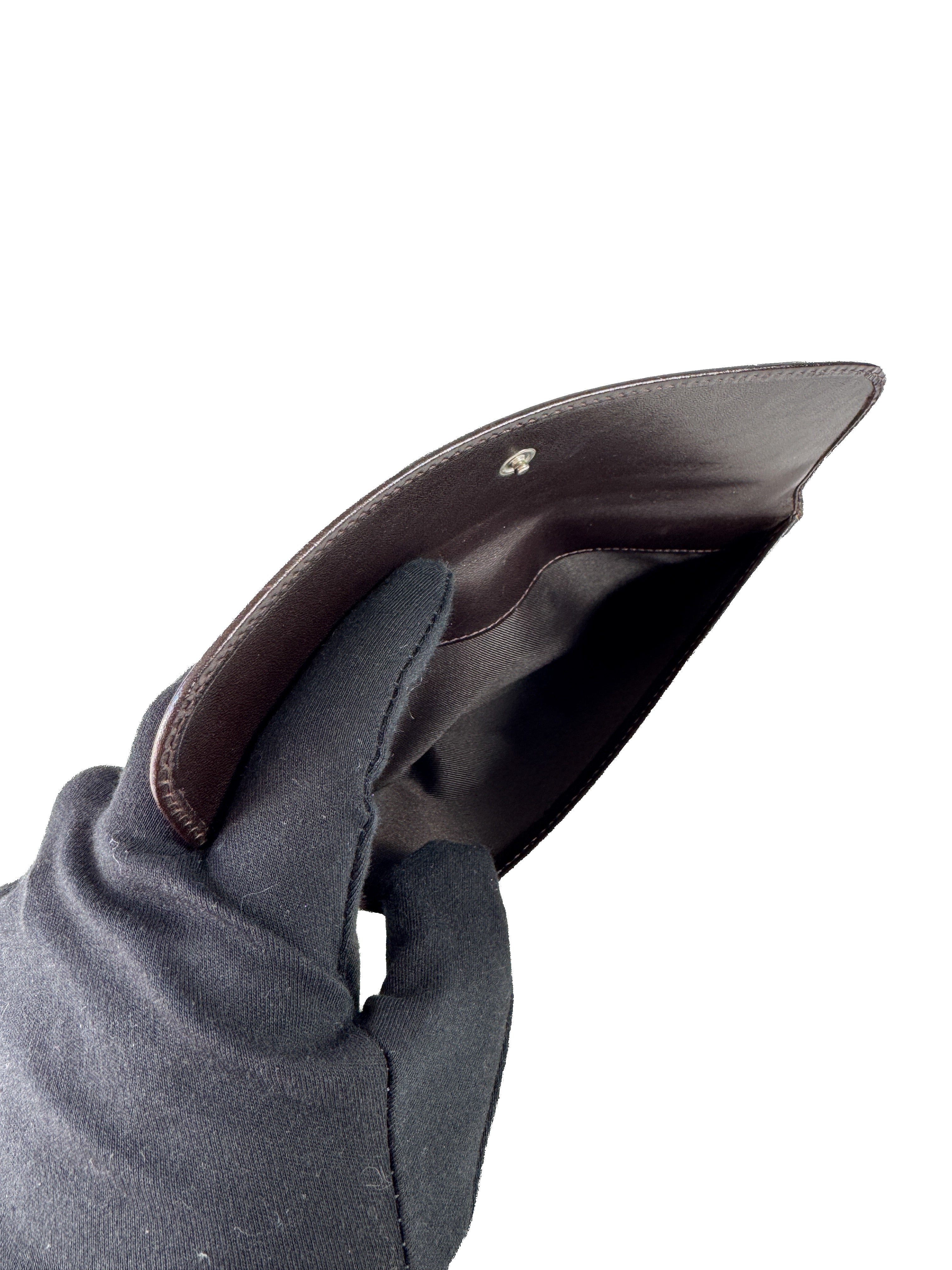 Fendi brown green Zucca print vintage wallet 2277-51339-009