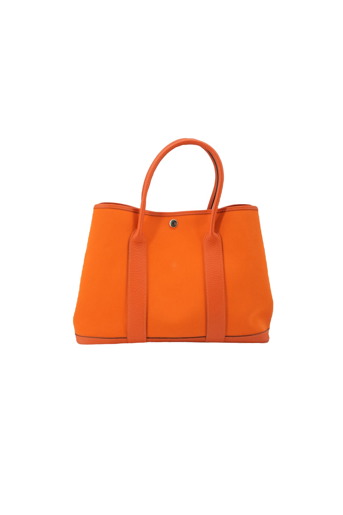 Hermès orange canvas leather Garden Party 36 T