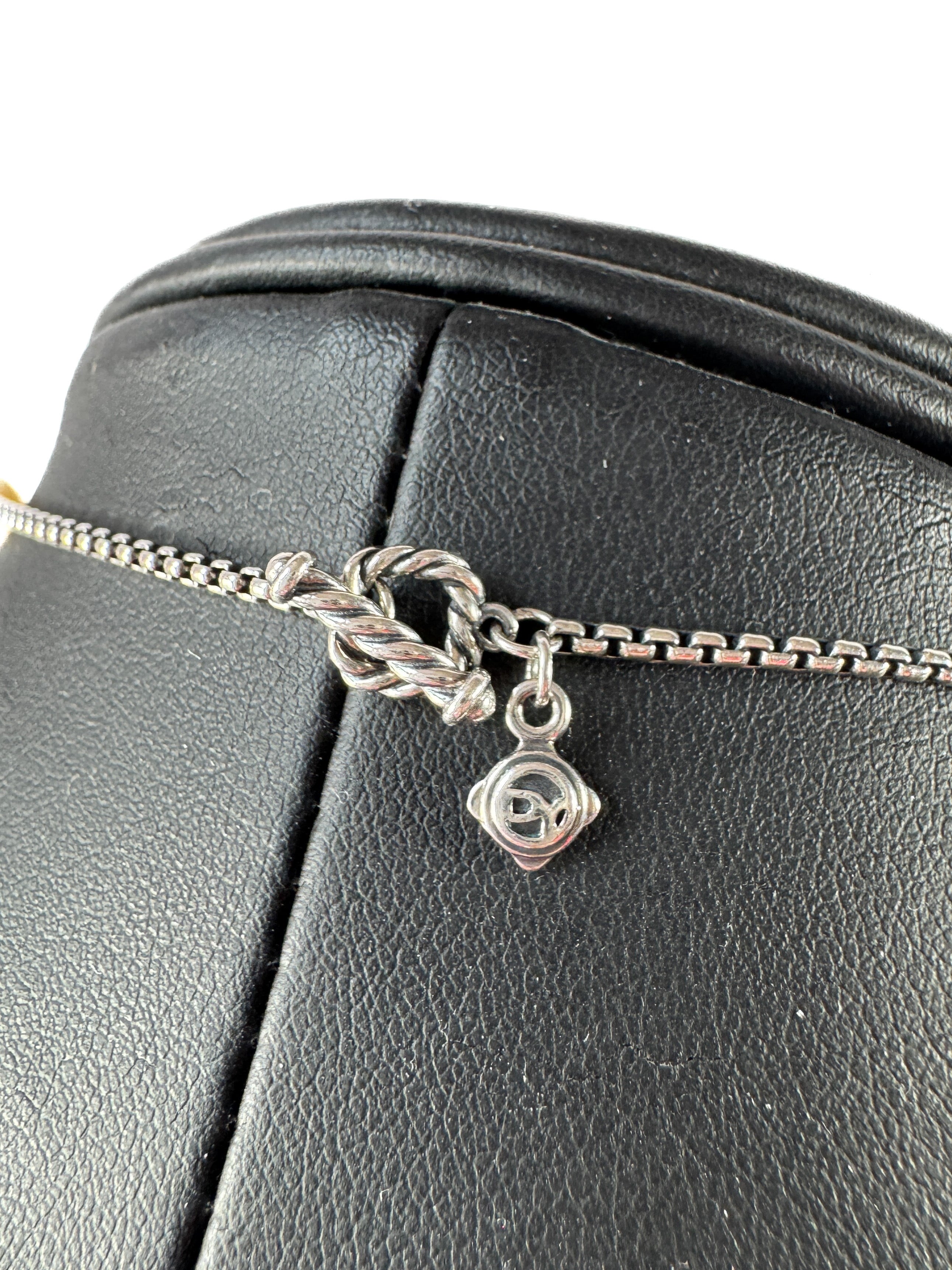David Yurman Bijoux sterling silver quatrefoil pearl necklace