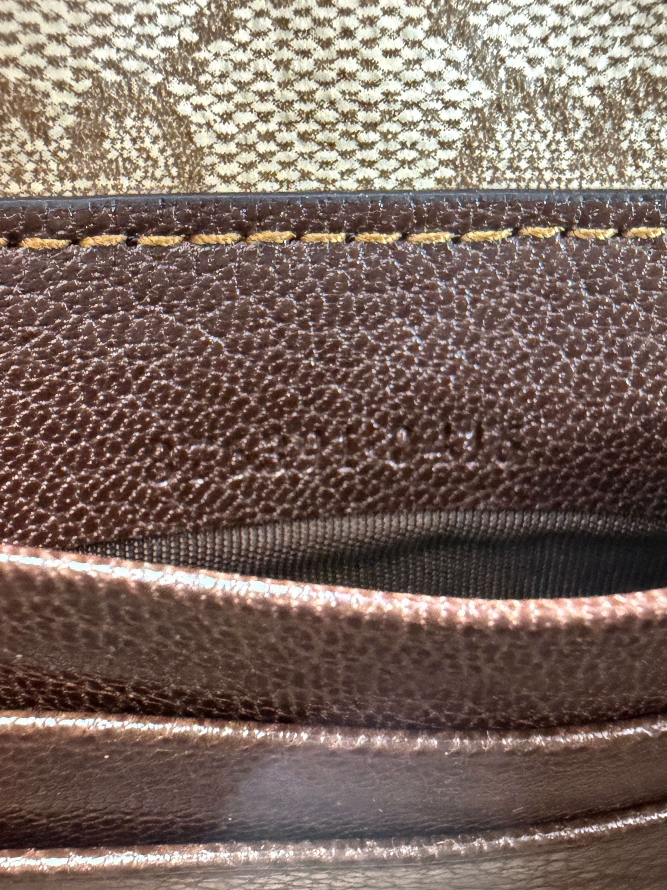 Gucci brown GG mini bag with Web 876391-0416