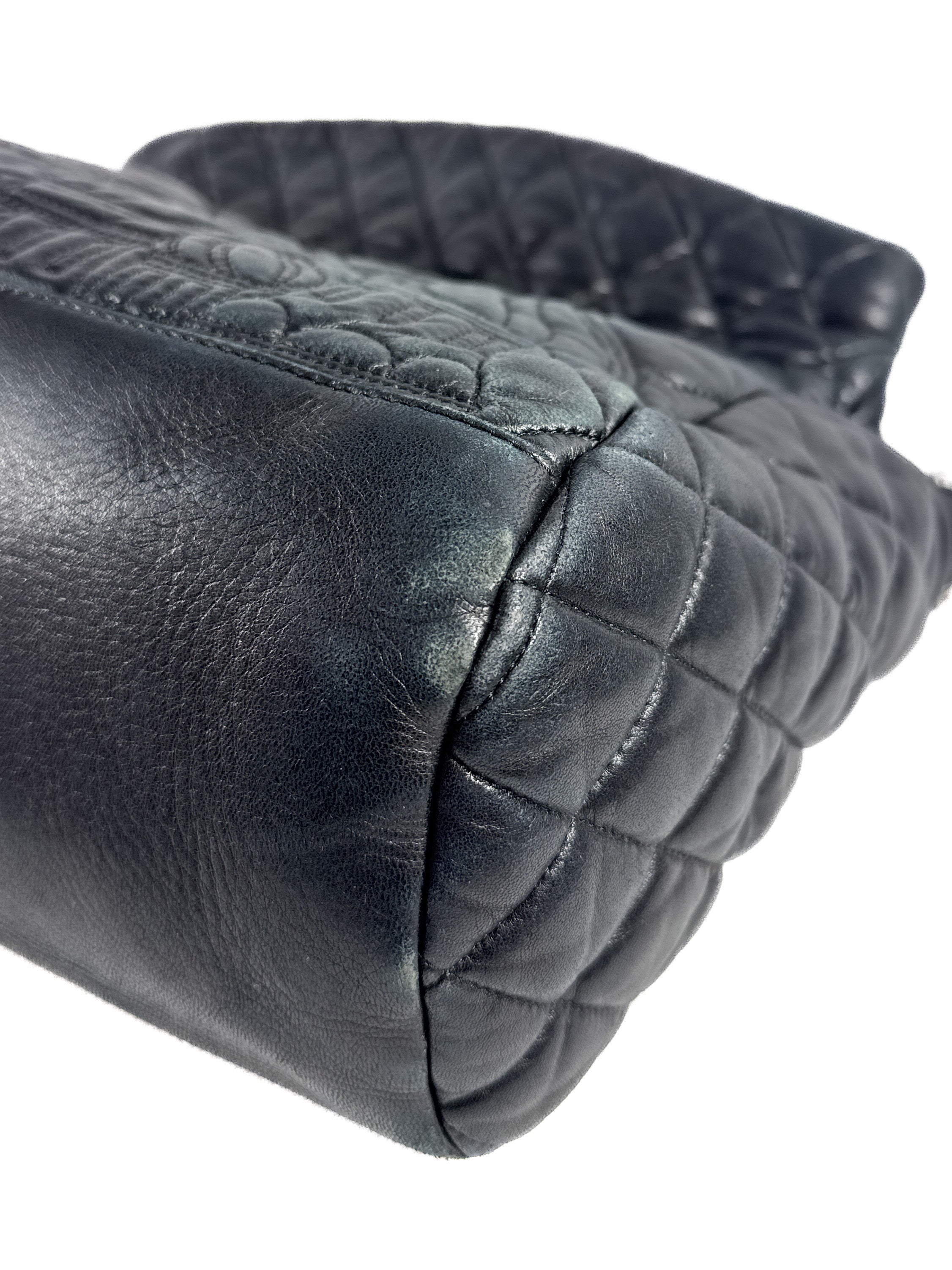 Chanel black quilted leather Paris-Moscow red square Kremlin hobo 1290