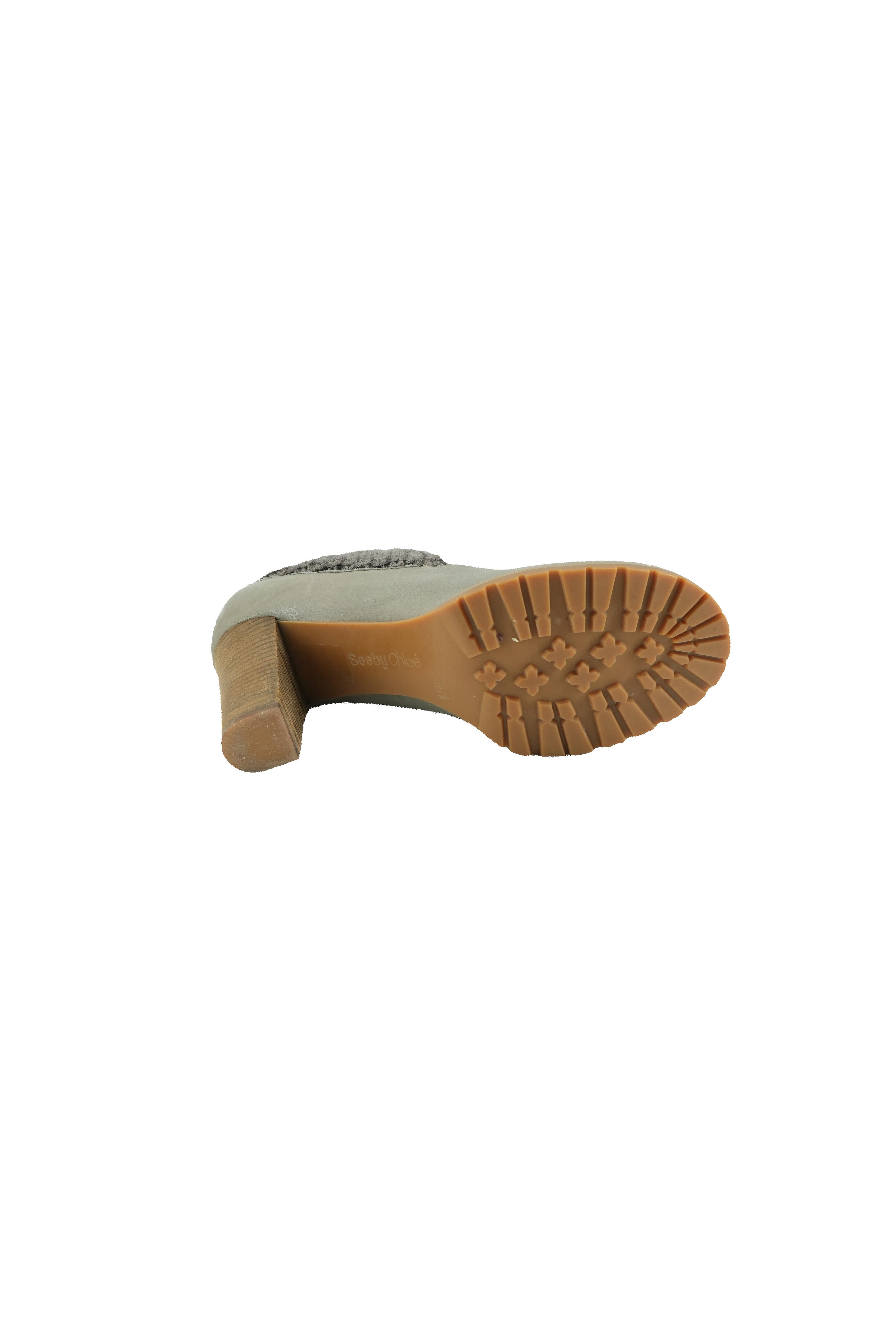 See by Chloé taupe leather heeled booties size 39.5