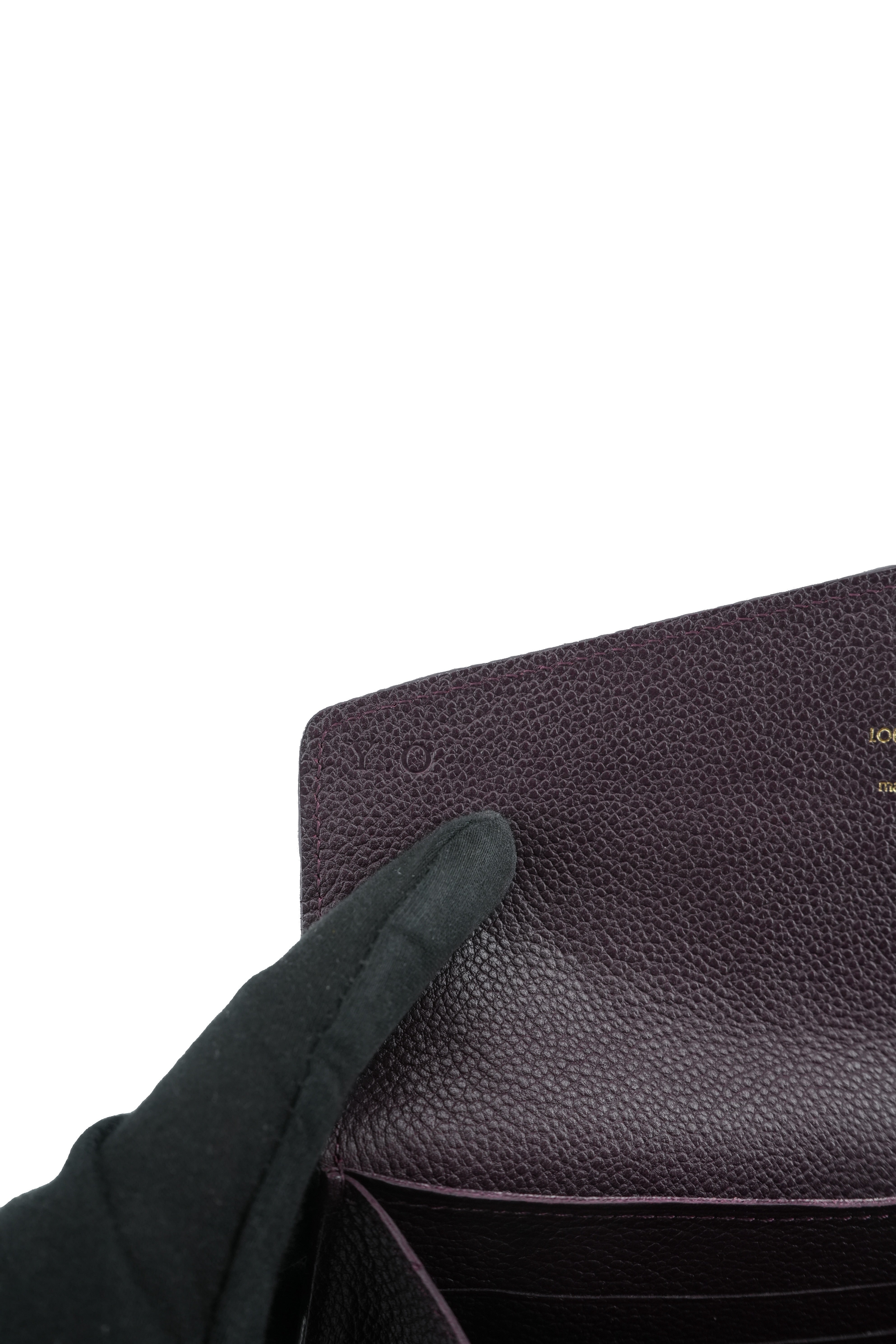 Louis Vuitton monogram Empreinte dark purple Curieuse wallet with insert CA4102