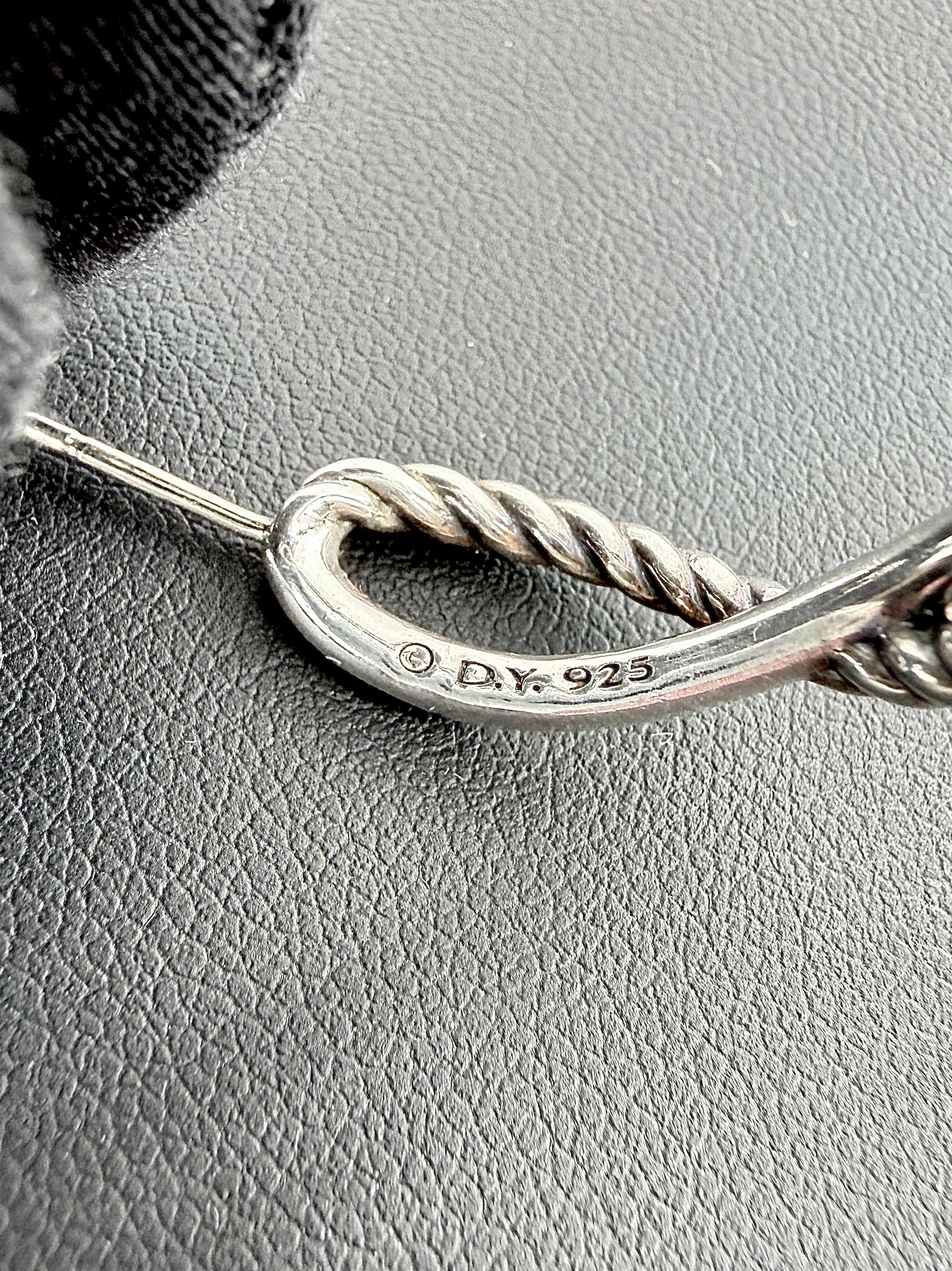 David Yurman sterling silver cable intertwined crossover earrings