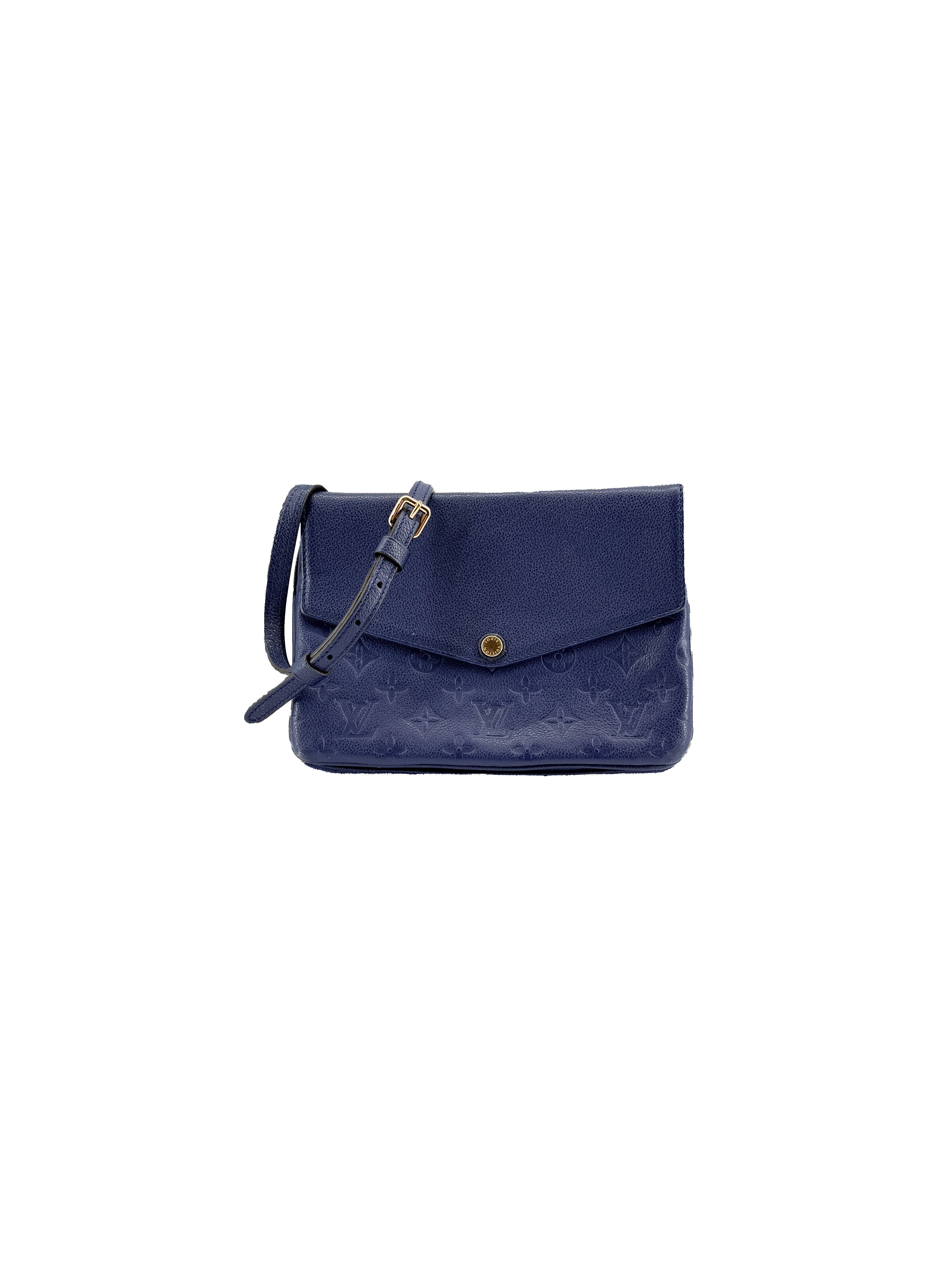 Louis Vuitton monogram navy empreinte leather Twice crossbody AR2185