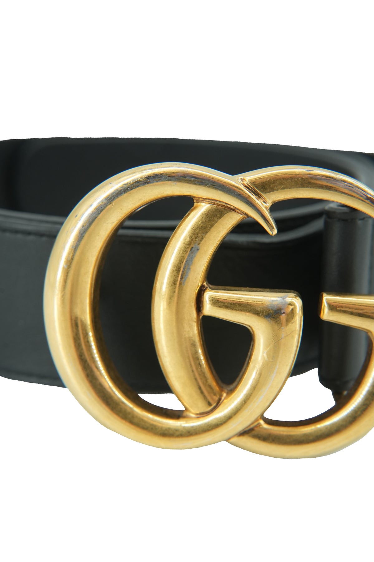 Gucci black leather GG Marmont Belt size 100