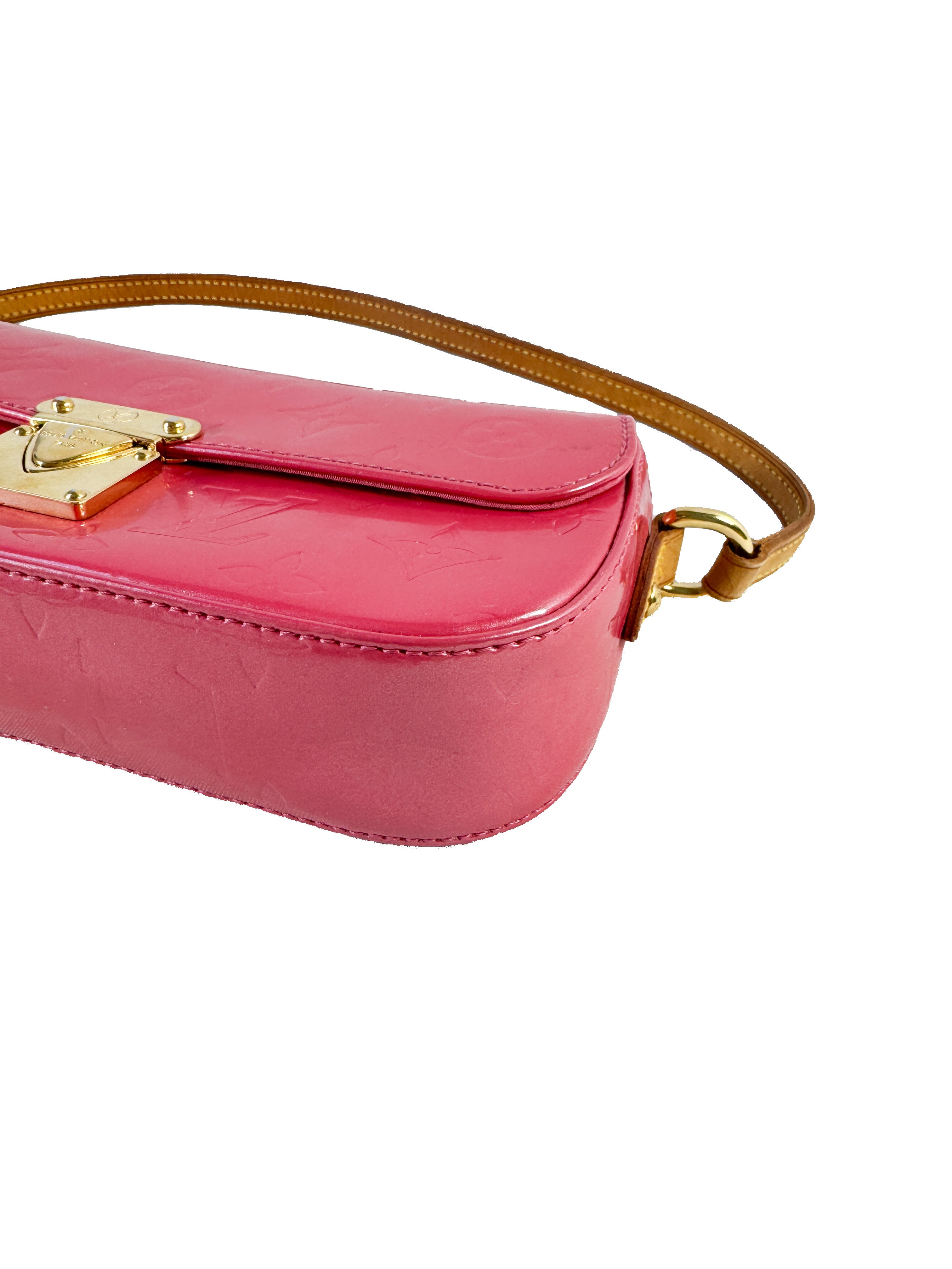 Louis Vuitton fuschia monogram vernis Malibu Street shoulder bag FL1025