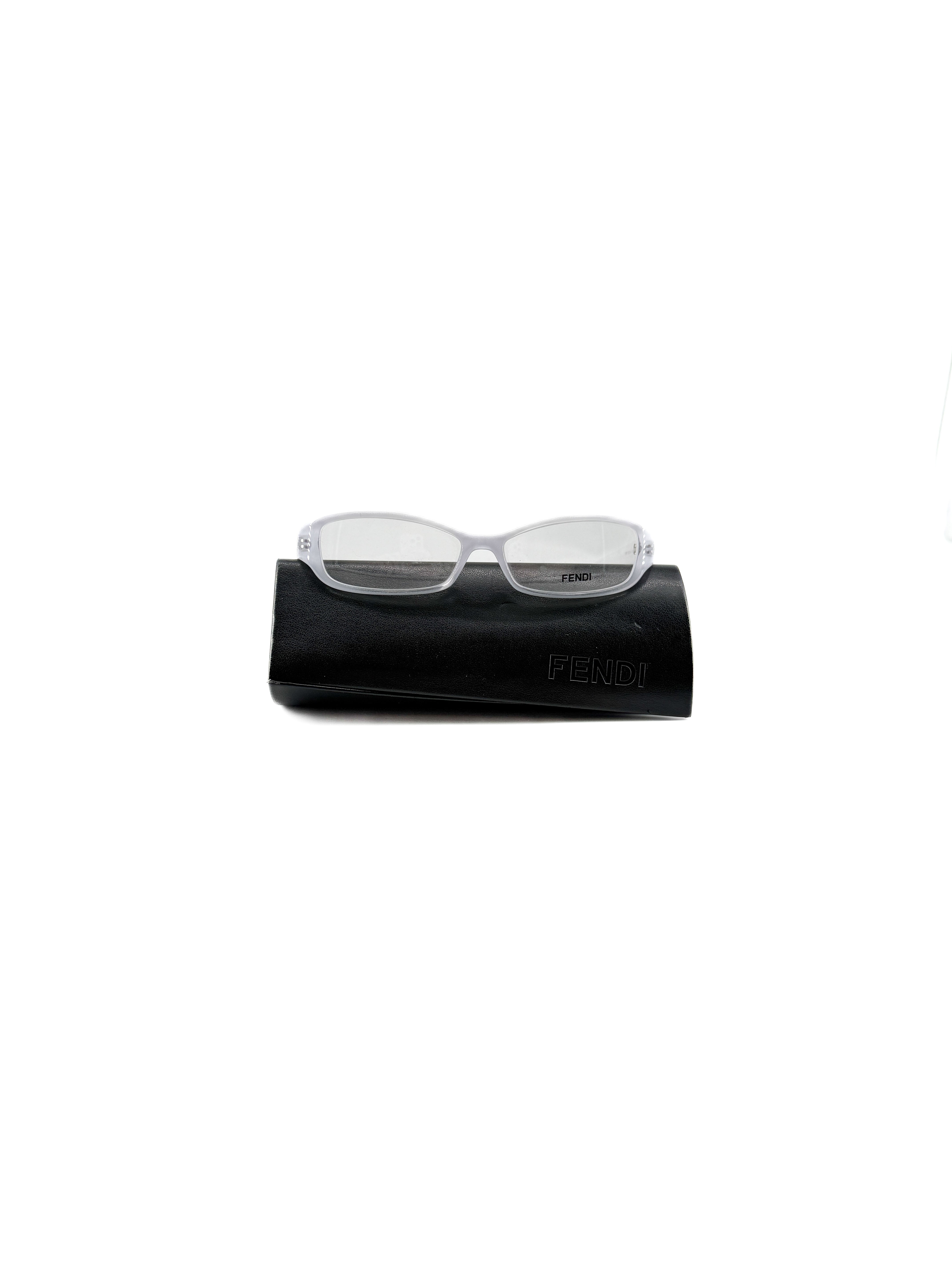 Fendi Zucca white eyeglasses frames CASE