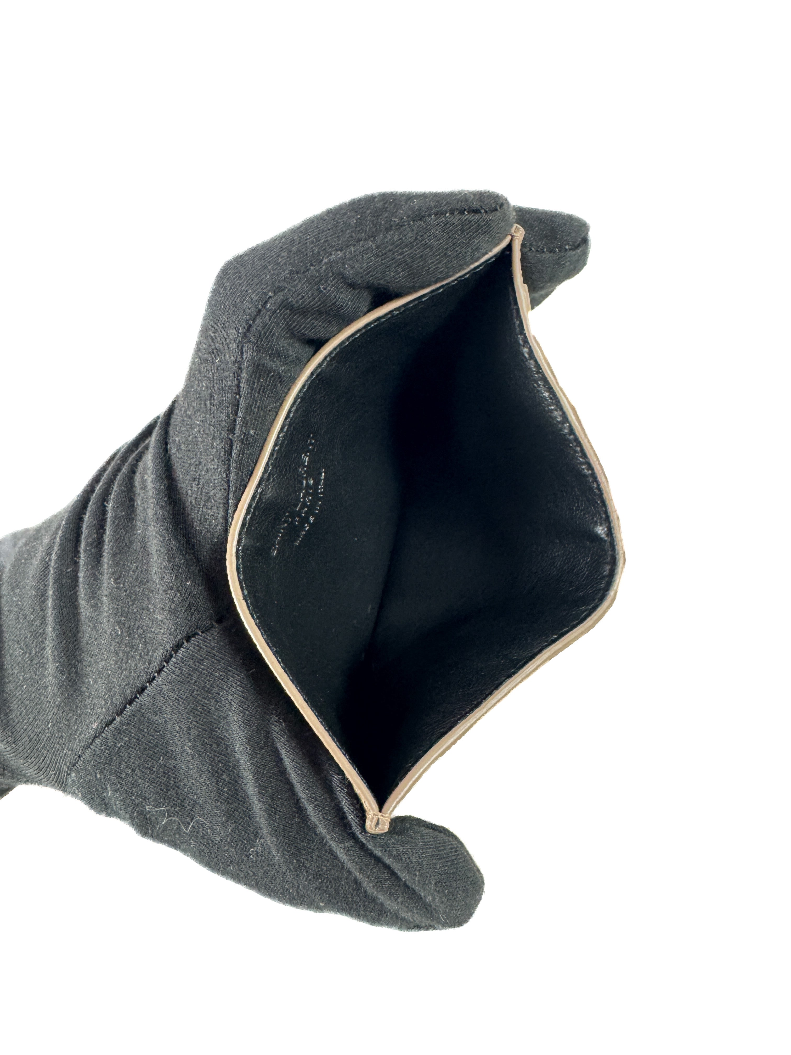 Saint Laurent taupe uptown chain wallet GNC607788 0722