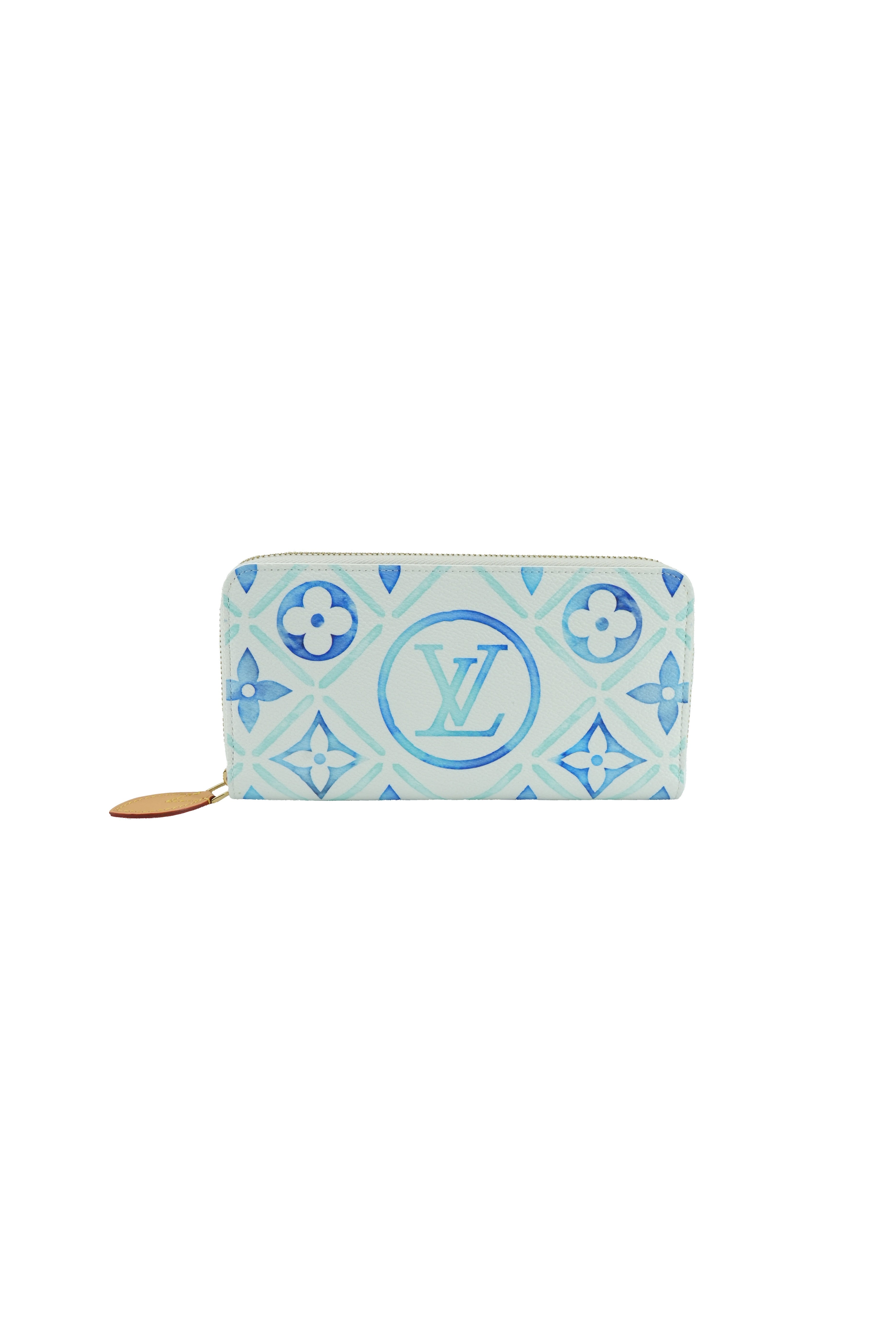 Louis Vuitton monogram Tiles by the Pool lagoon blue zippy wallet NFC