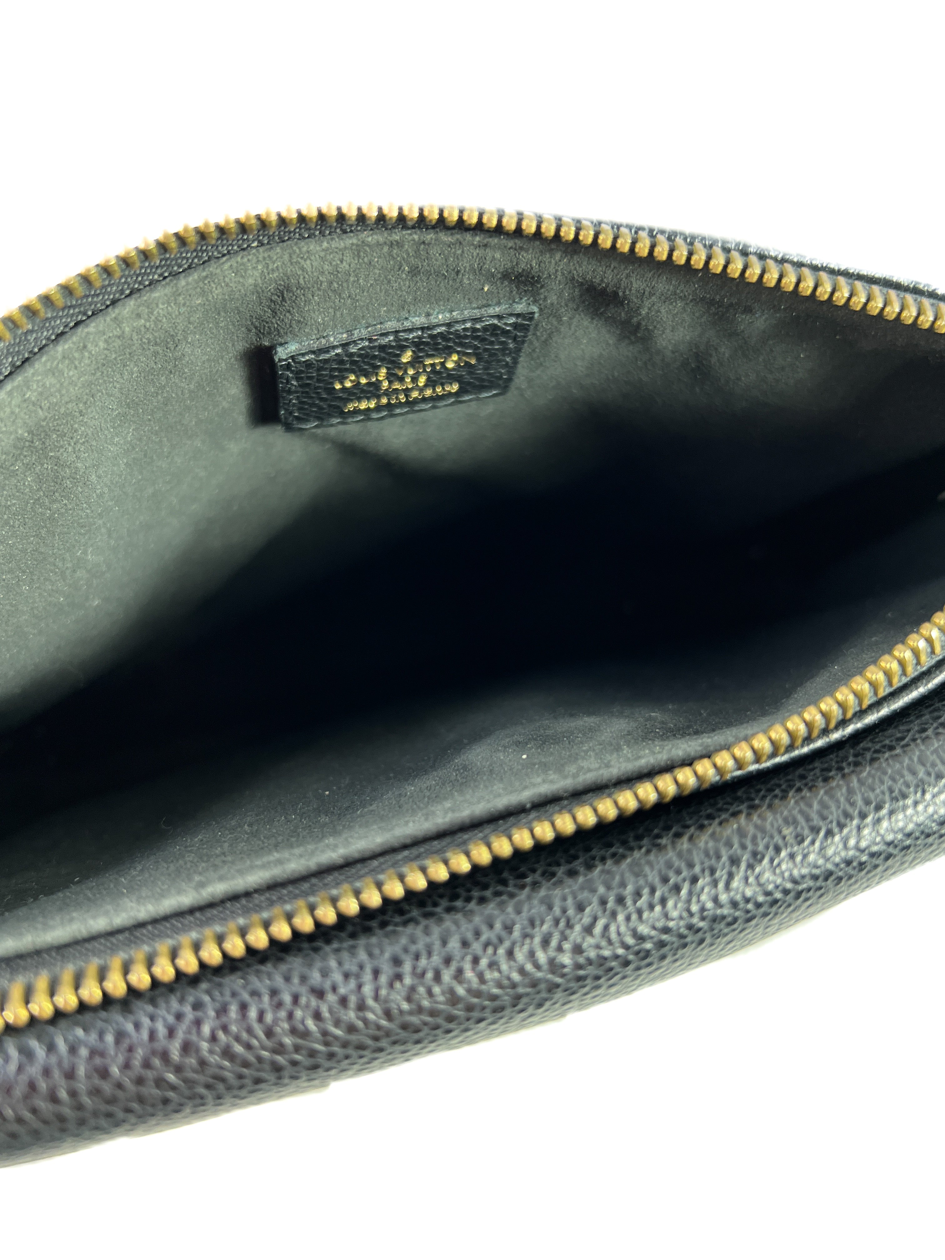 Louis Vuitton black Empreinte leather twice crossbody