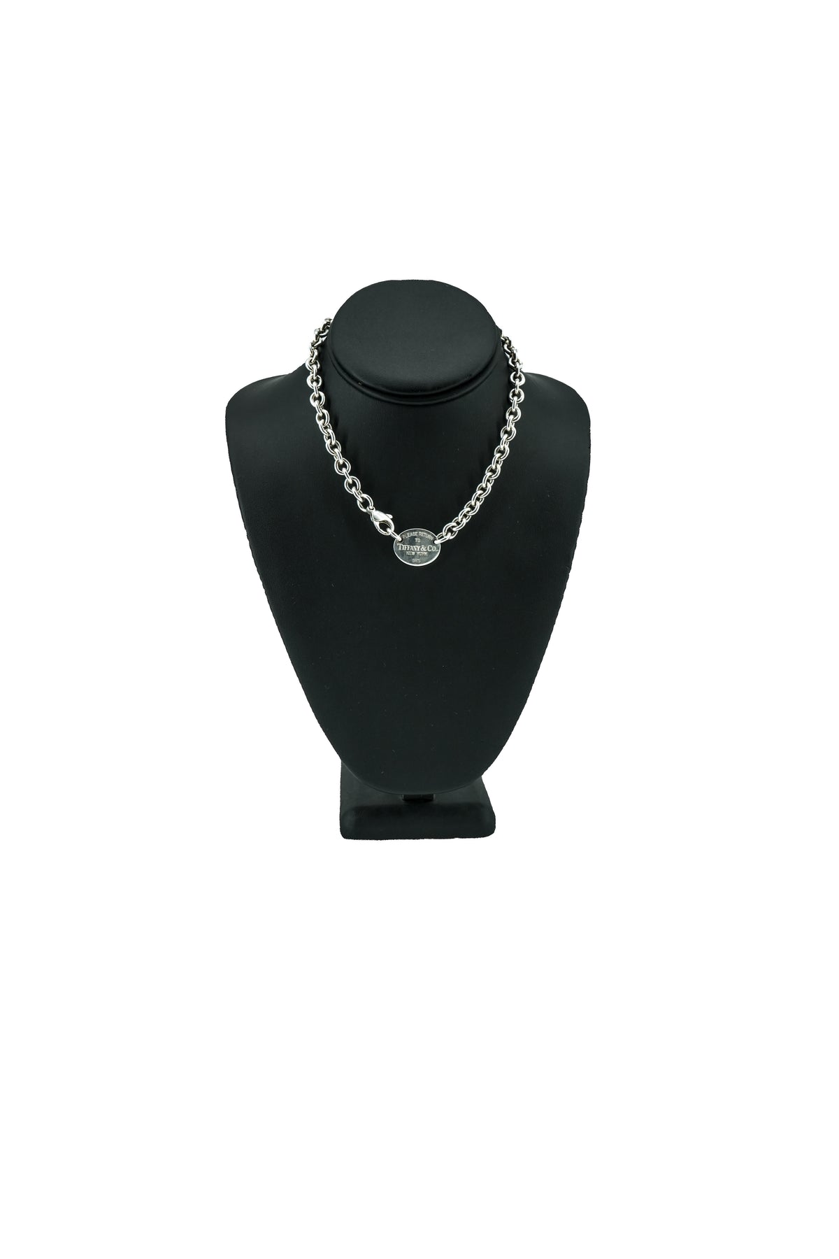 Tiffany & Co sterling silver return to oval tag necklace