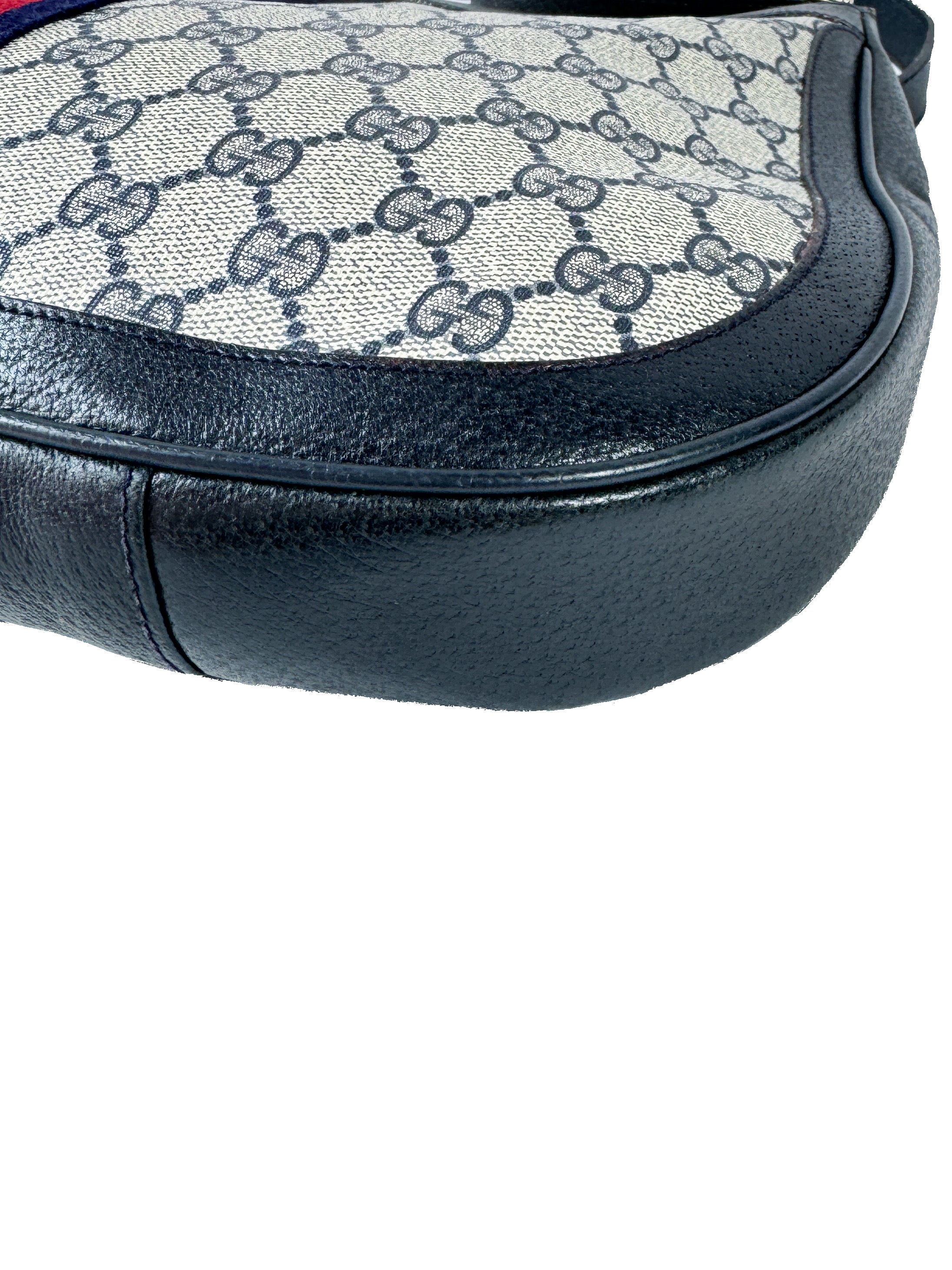 Gucci navy sherry line vintage shoulder bag 140014467