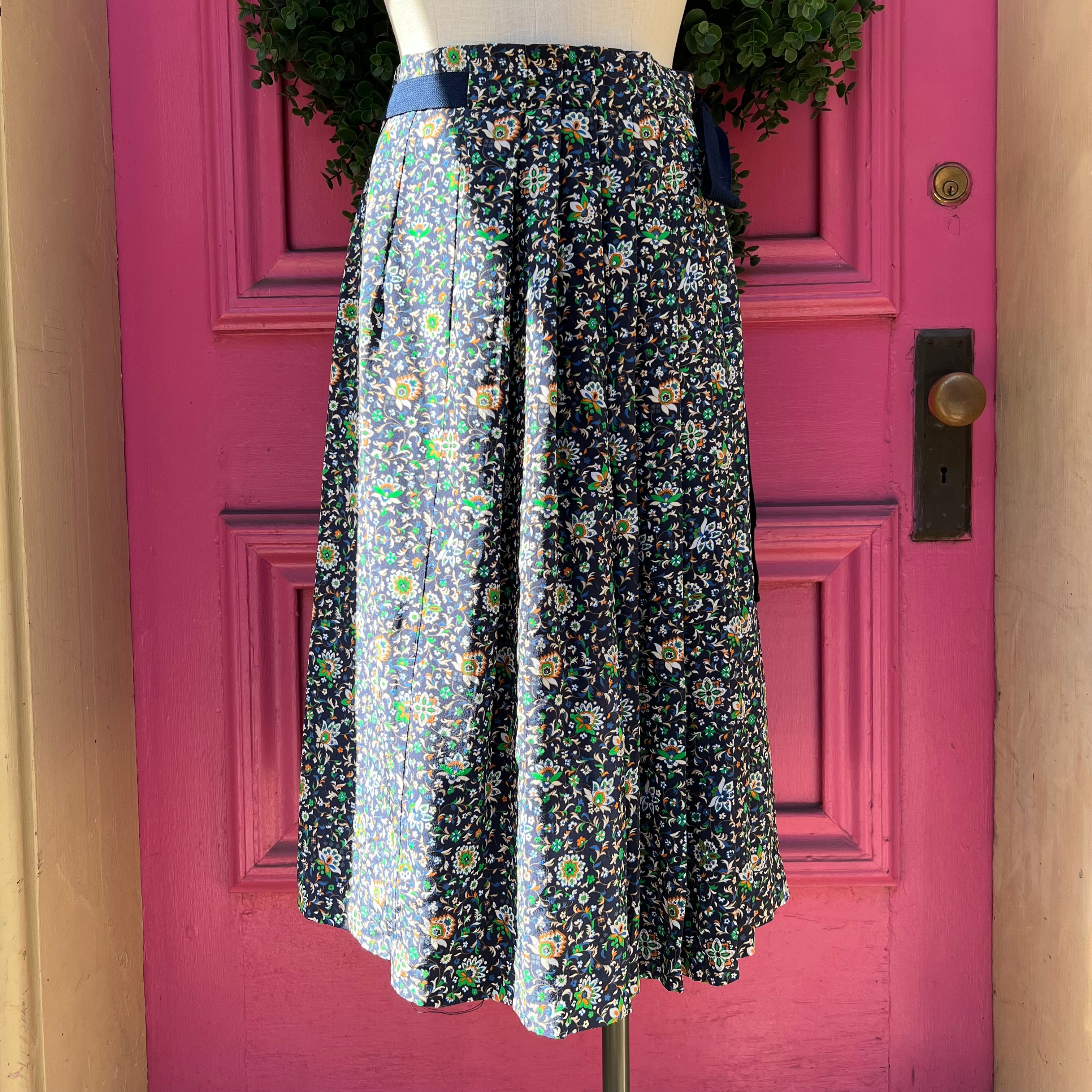 Tory Burch navy floral tank skirt set size 4