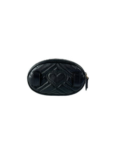 Gucci Calfskin Matelasse GG Marmont Belt Bag 85 34 Black  476434 493075