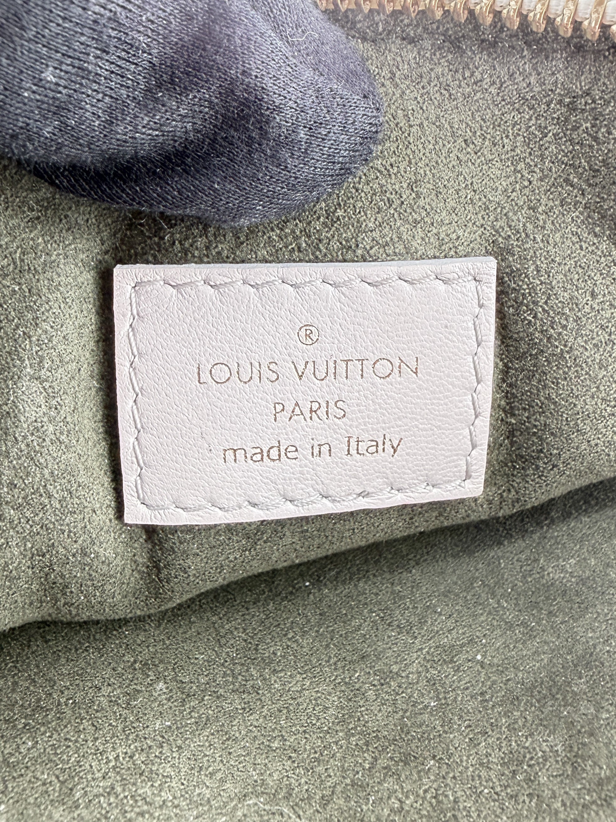 Louis Vuitton white leather monogram Coussin PM NFC