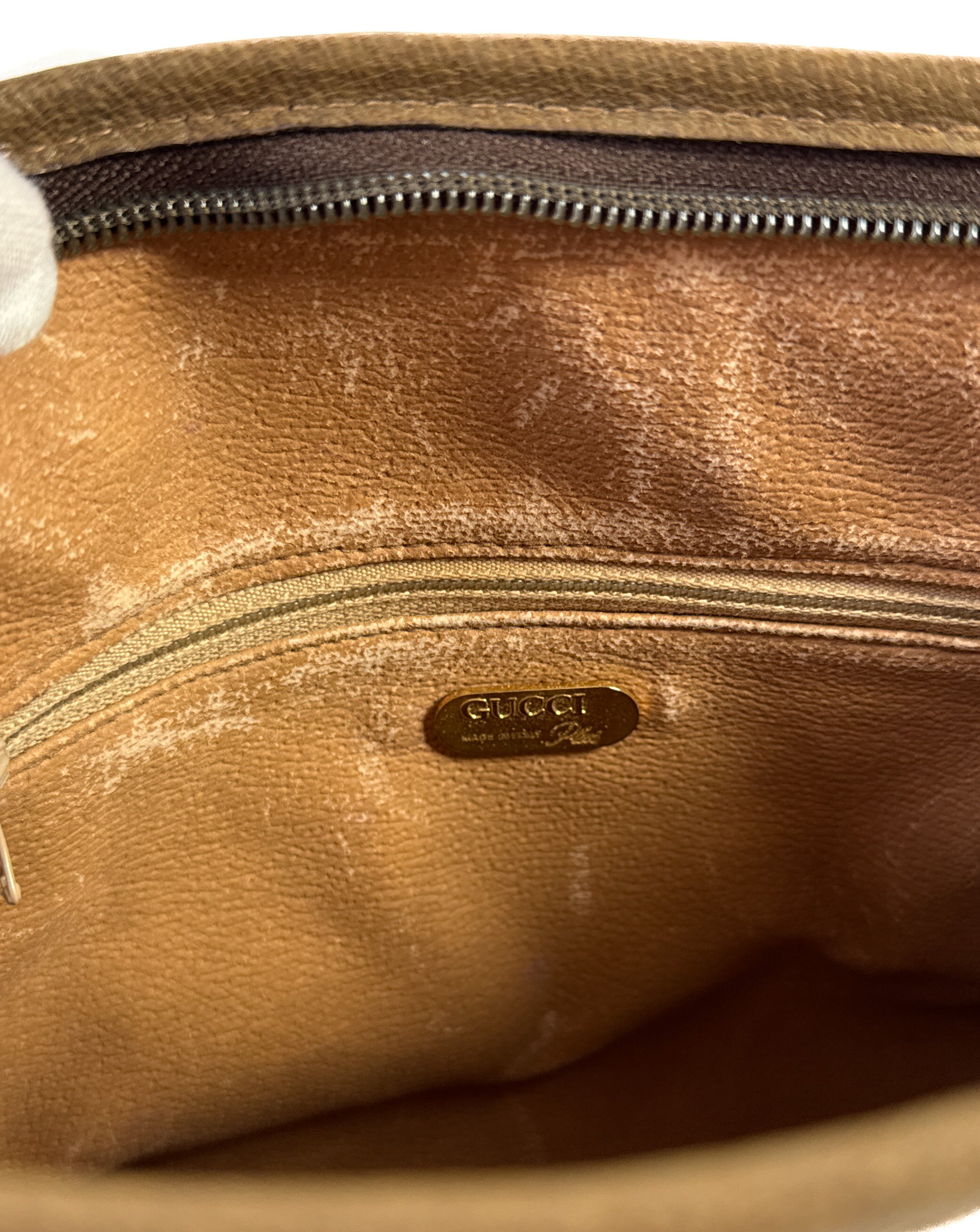 GUCCIプラス Gucci Plus monogram vintage zip pouch/clutch 70s/80s
