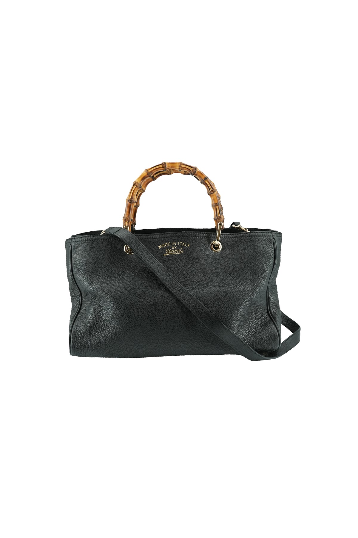Gucci black Bamboo shopper tote 001998