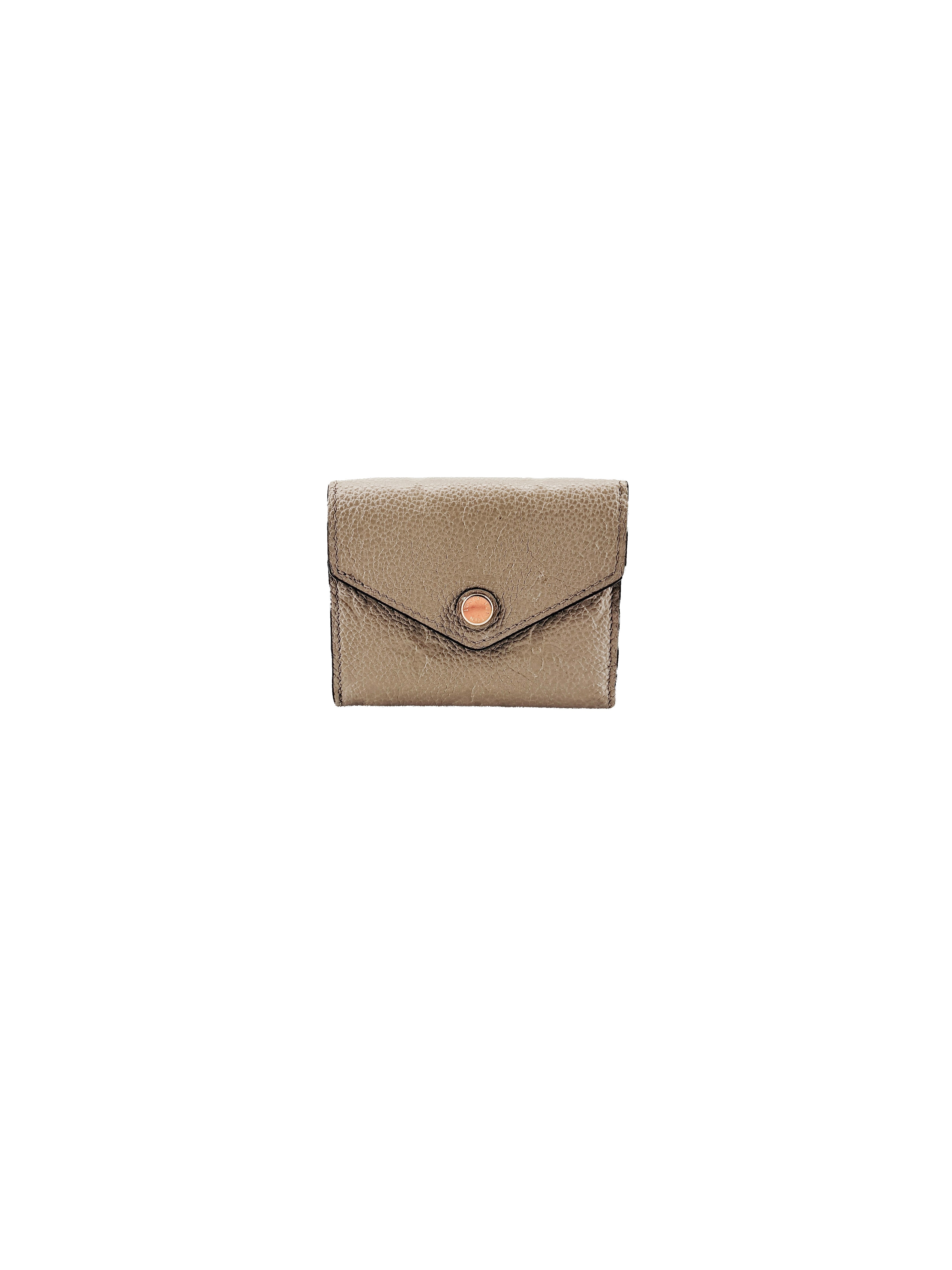 Louis Vuitton taupe empreinte Zoe compact wallet NFC