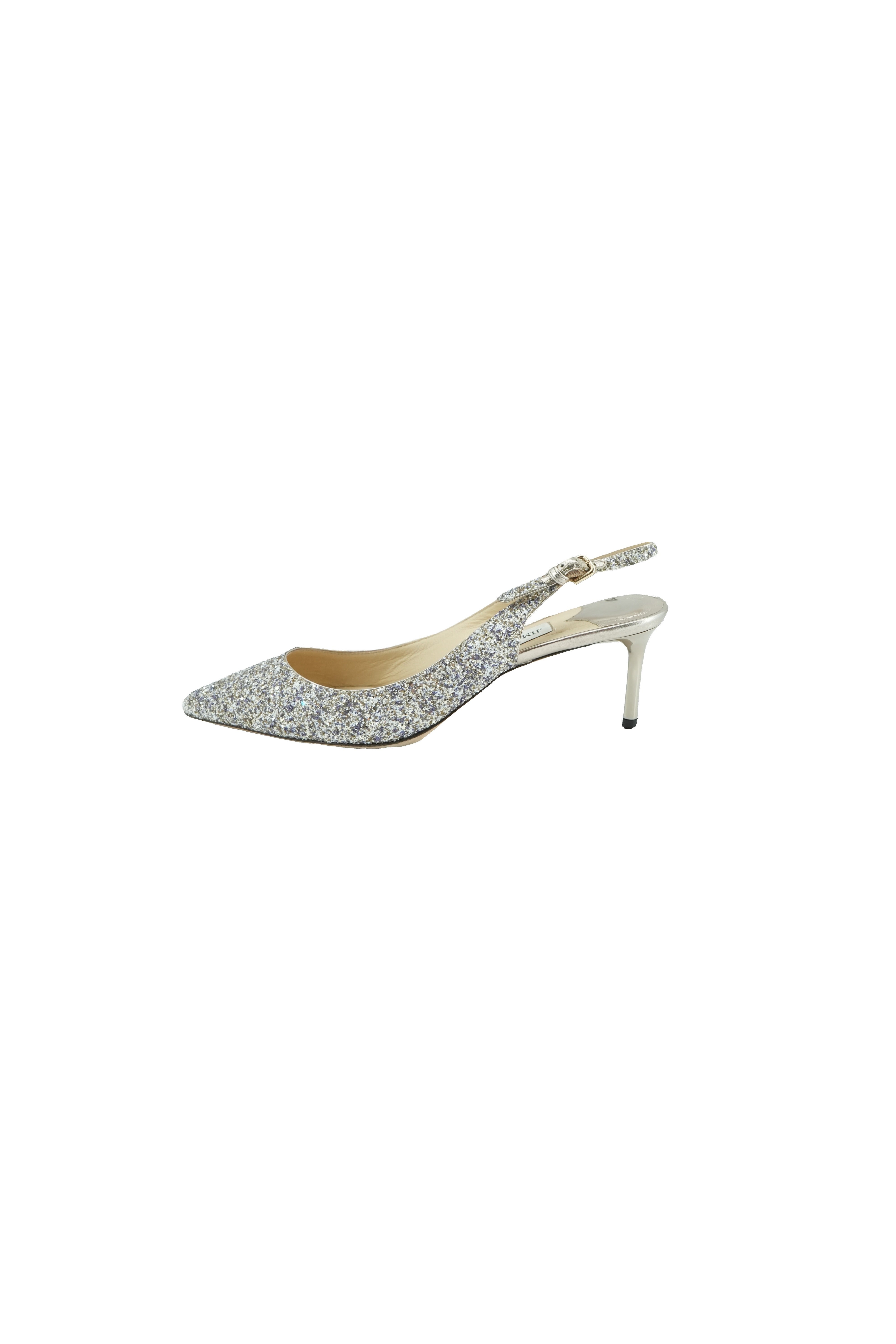 Jimmy Choo platinum mix glitter Erin pumps size 37.5 BOX