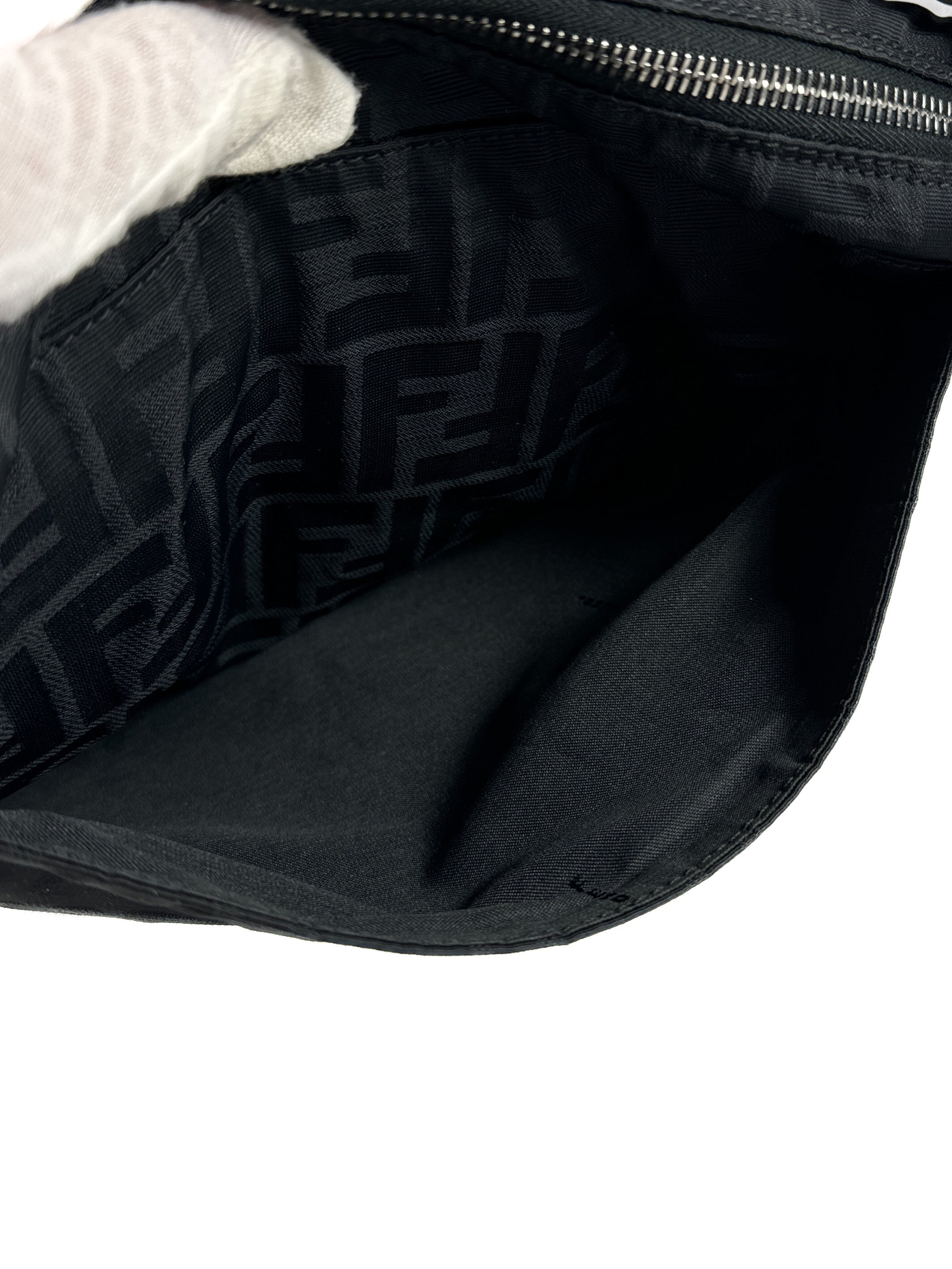 Fendi black vintage Zucca shoulder bag