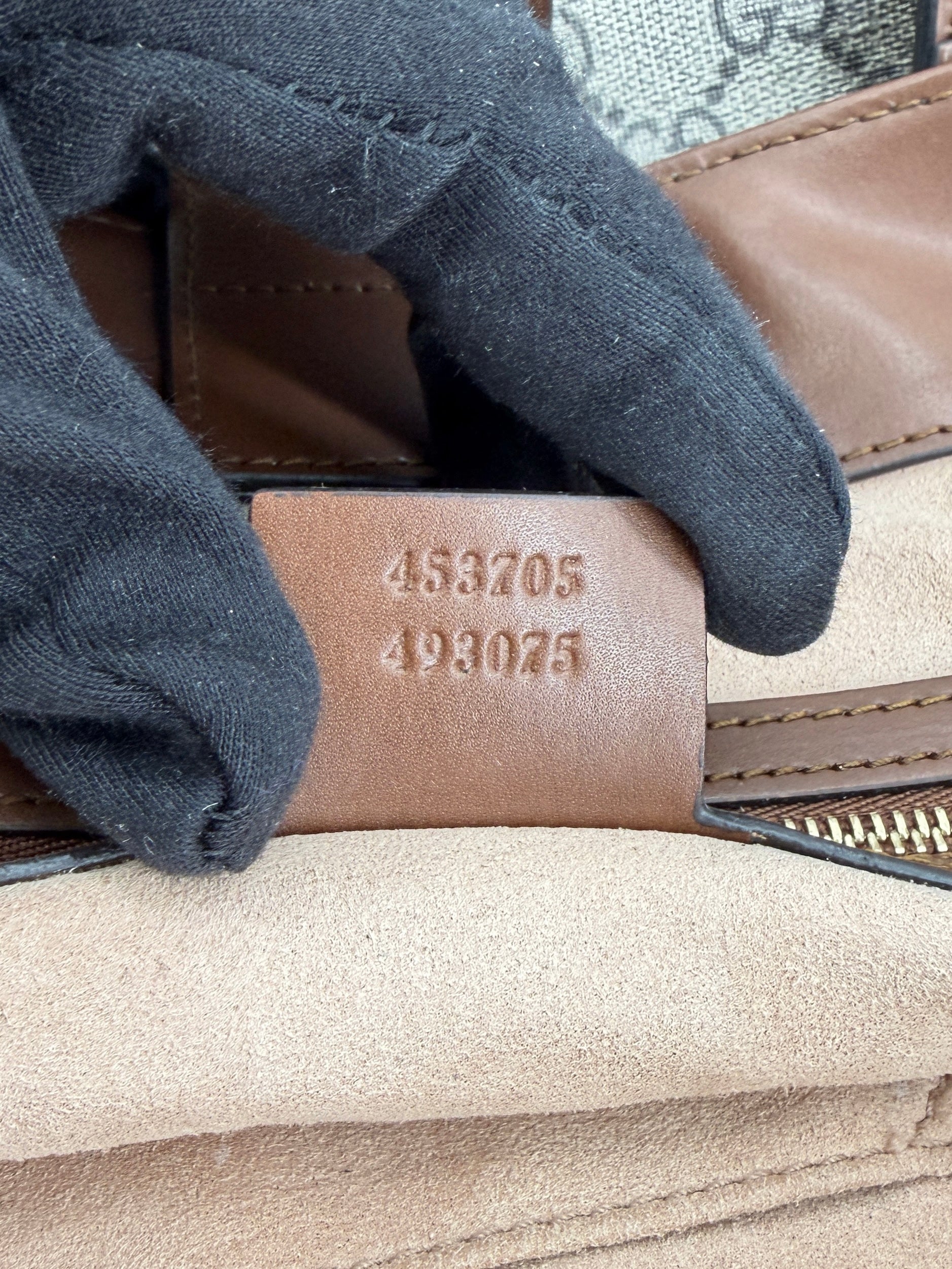 Gucci brown GG medium soft tote 453705 493075