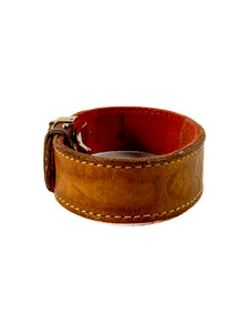 Louis Vuitton brown leather good luck bracelet SN0021