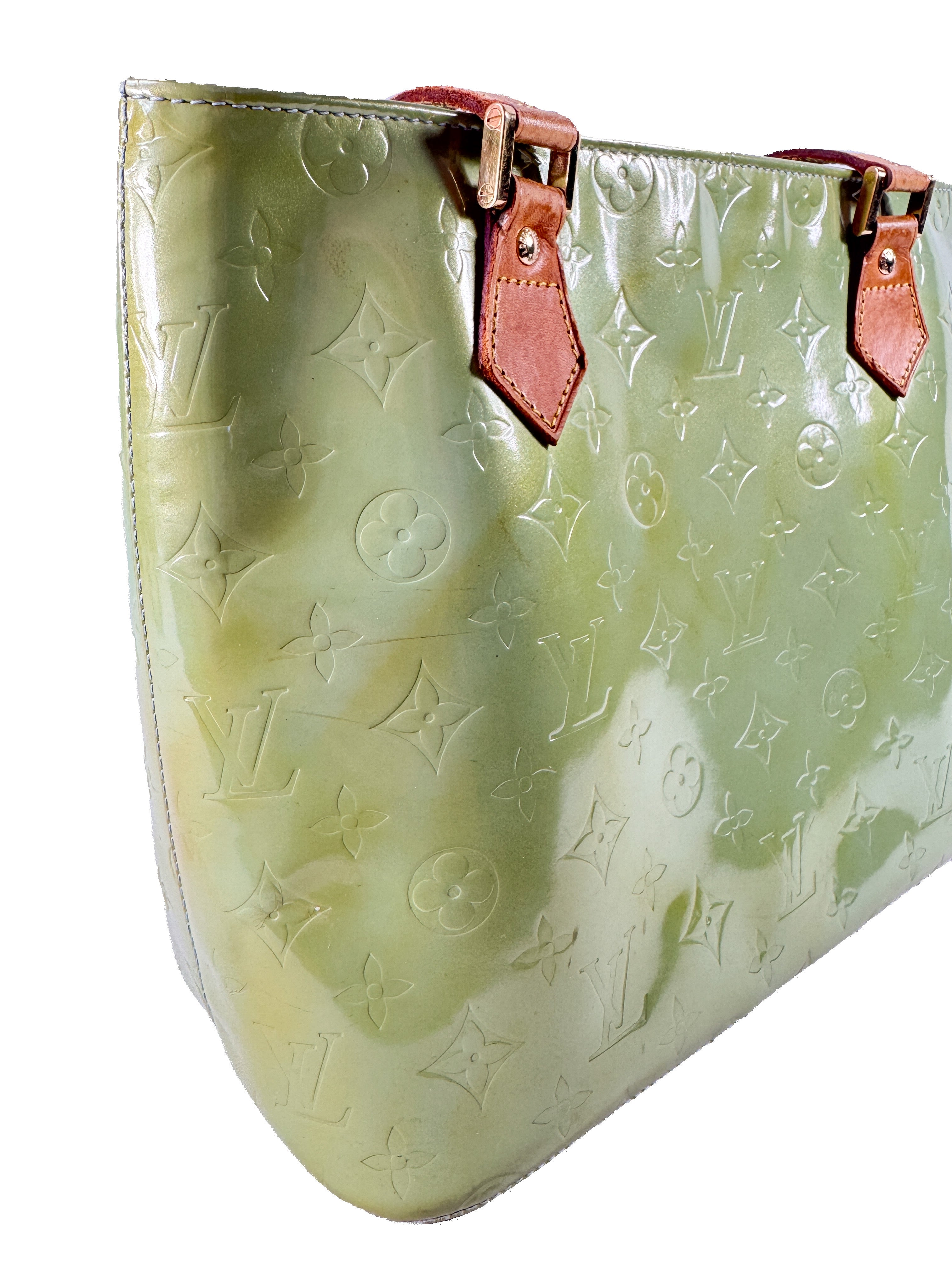 Louis Vuitton lime green vernis Houston tote TH1909 *as is*