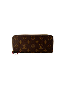 Louis Vuitton Monogram Clemence Wallet Fuchsia SD0211 current retail $600