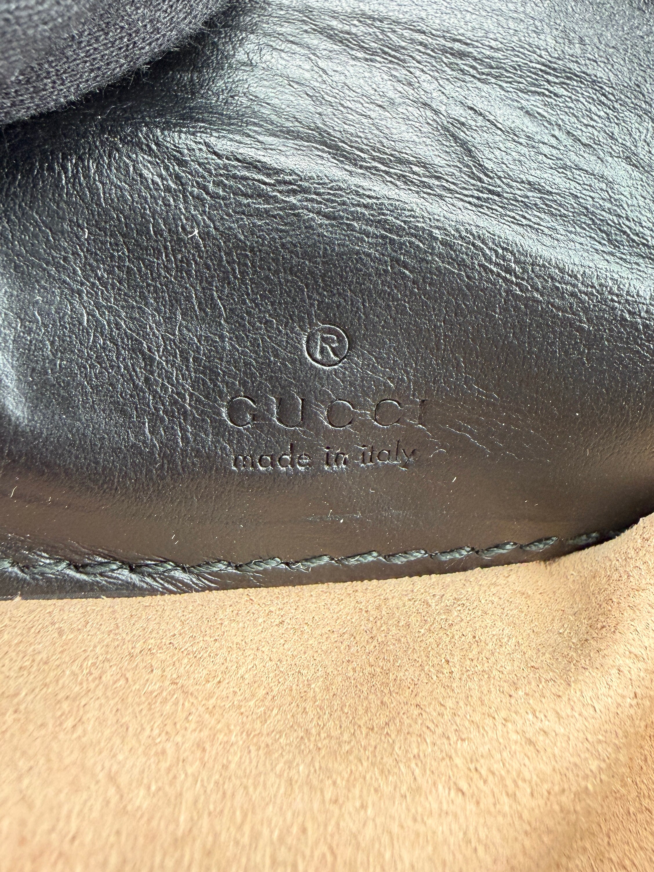 Gucci black Marmont GG wristlet 575164-584046