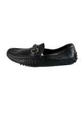 Gucci black leather horse bit loafers size 37.5 **as is**