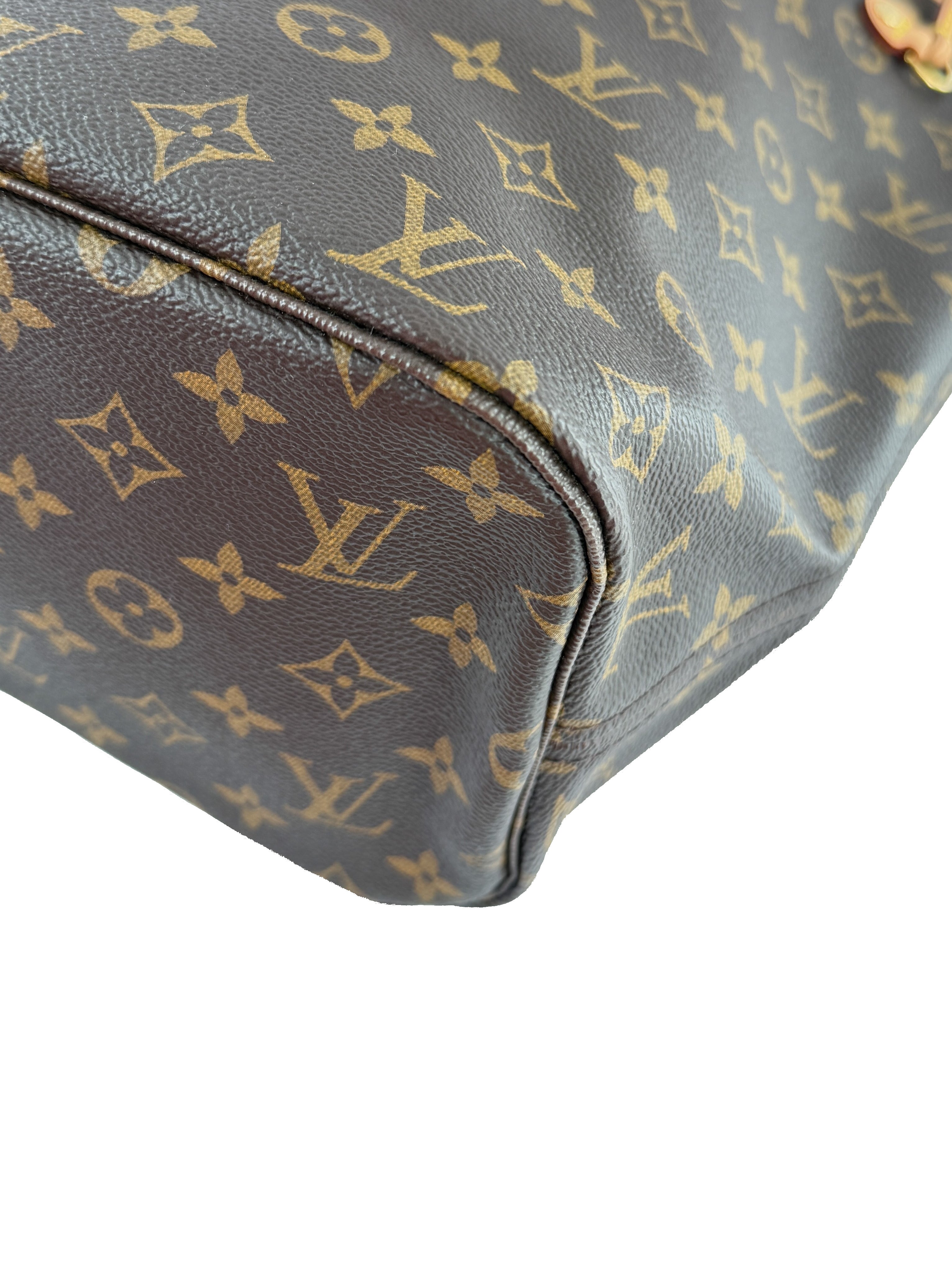 Louis Vuitton Neverfull MM w/pouch fuschia SD1199