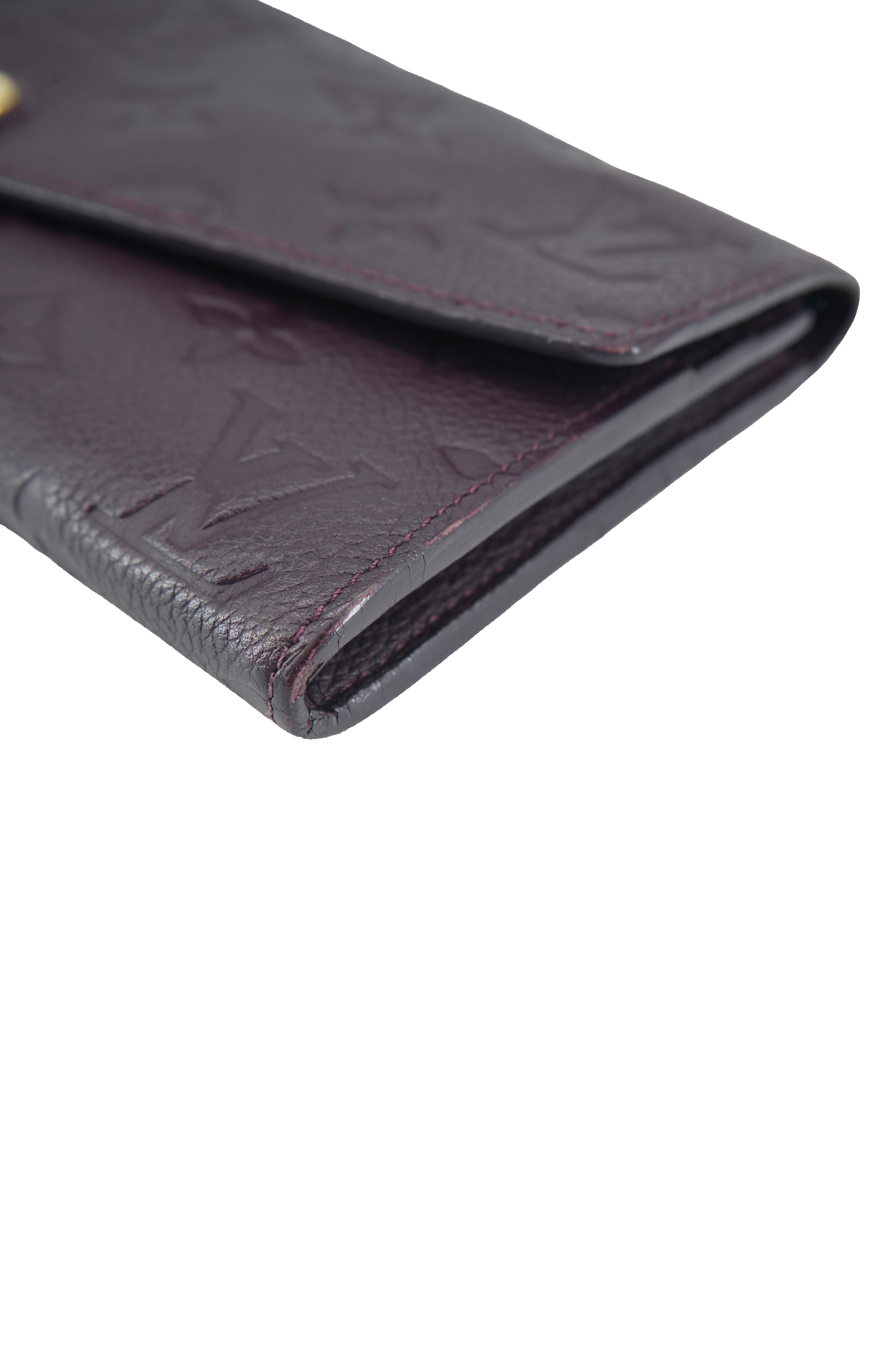 Louis Vuitton monogram Empreinte dark purple Curieuse wallet with insert CA4102