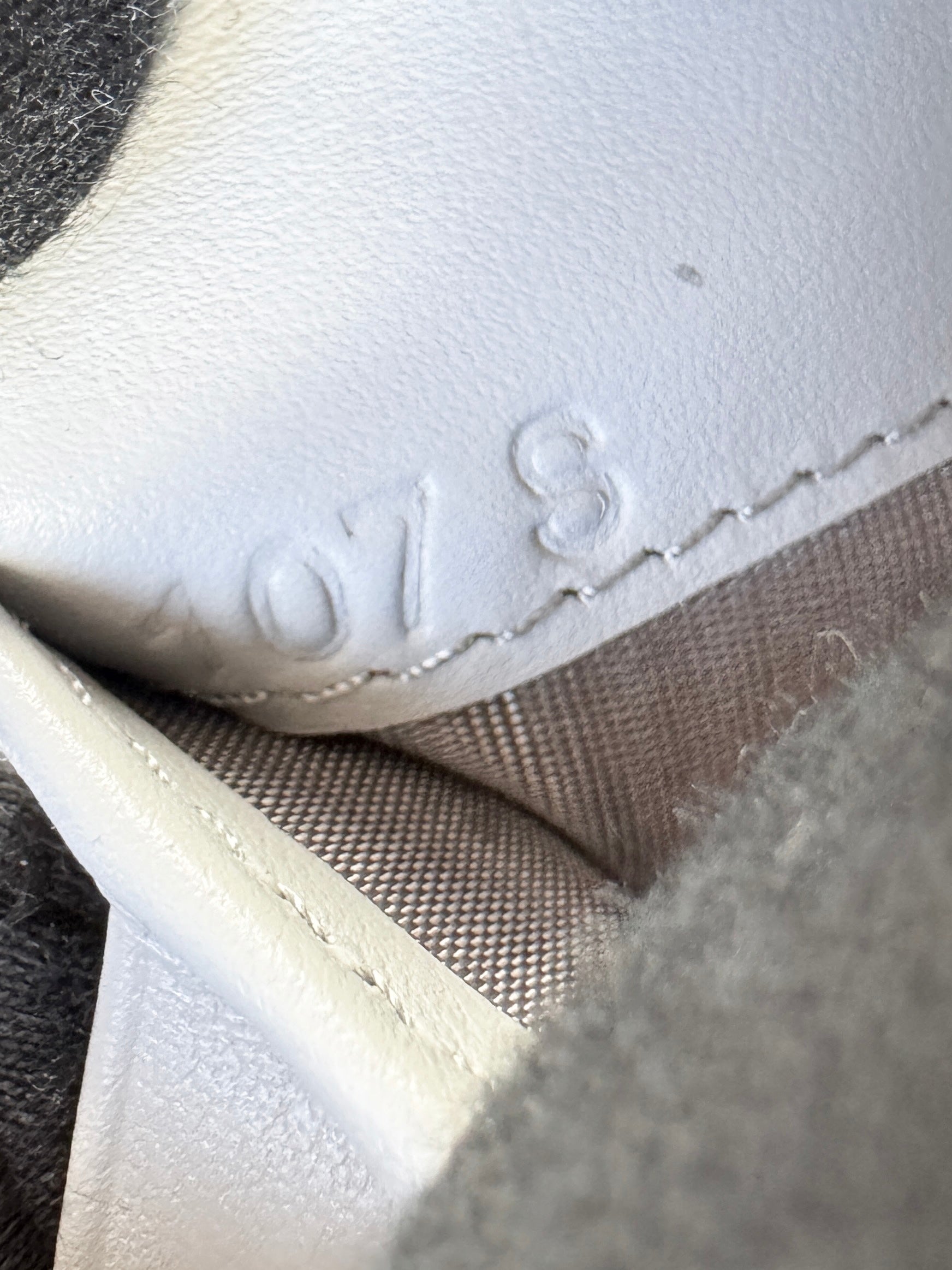 Prada blue/gray small leather tab wallet NEW