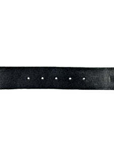 Gucci black leather gold GG belt size 85 498949