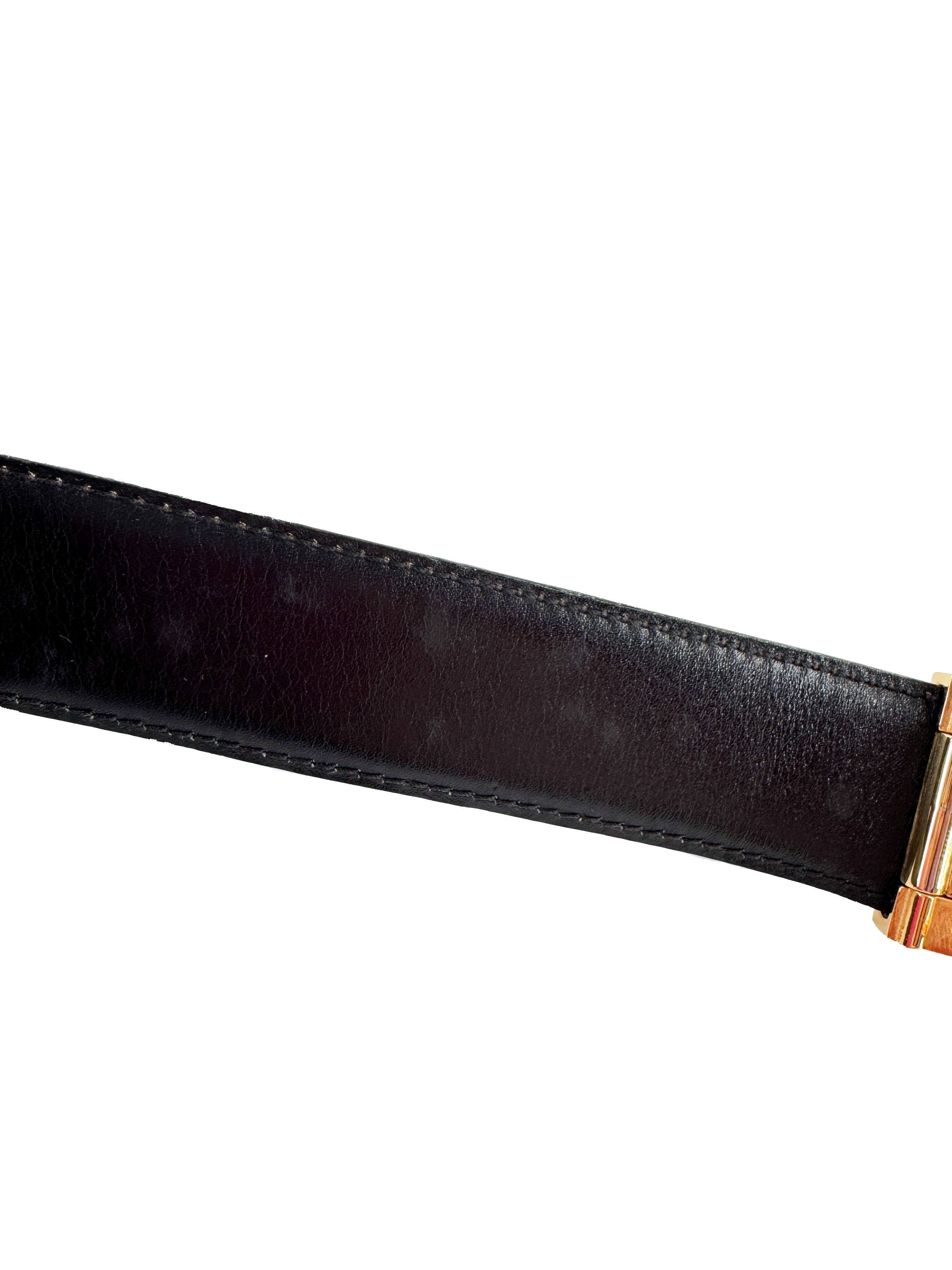 Gucci brown leather vintage belt