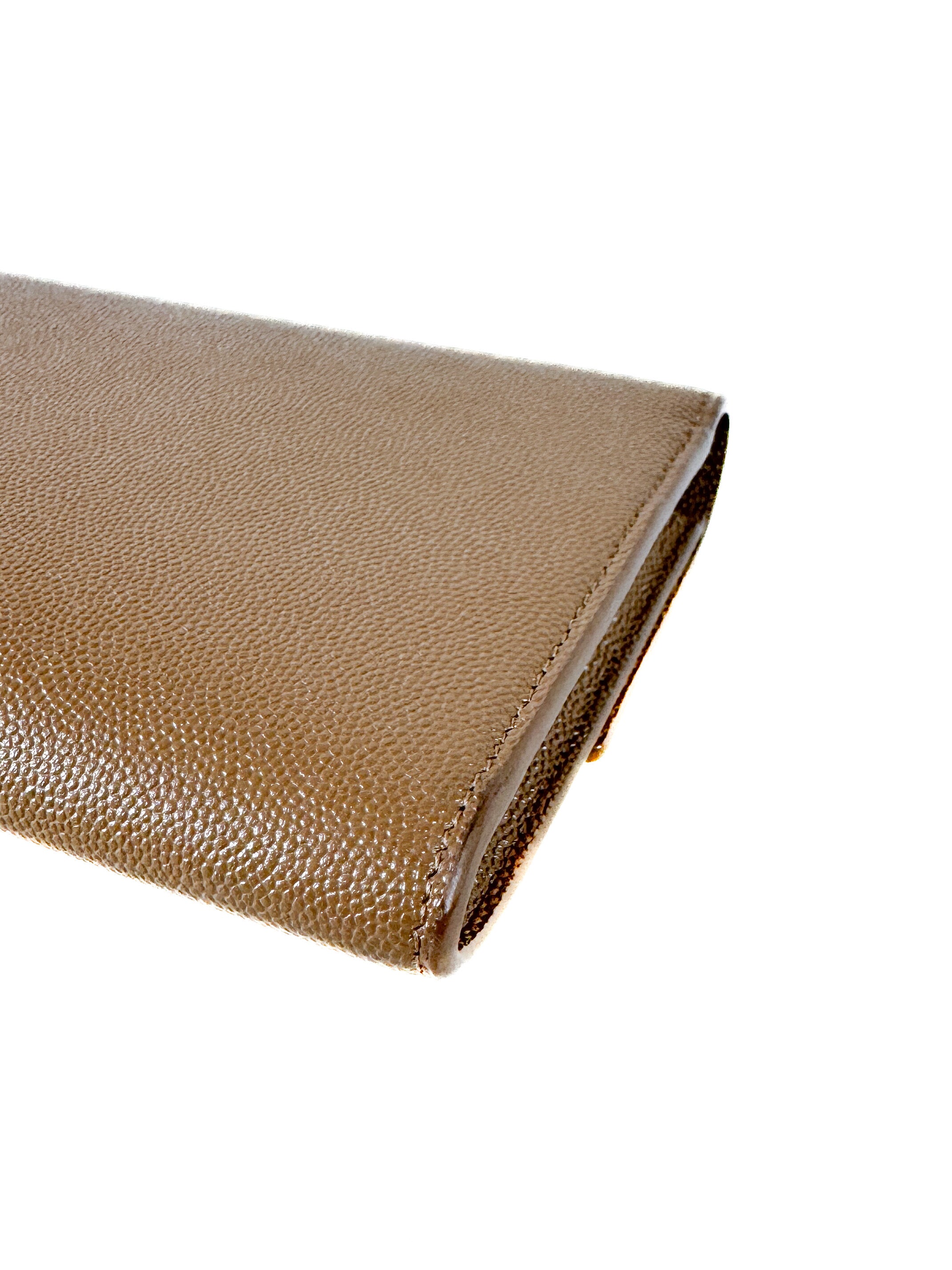 Saint Laurent taupe uptown chain wallet GNC607788 0722