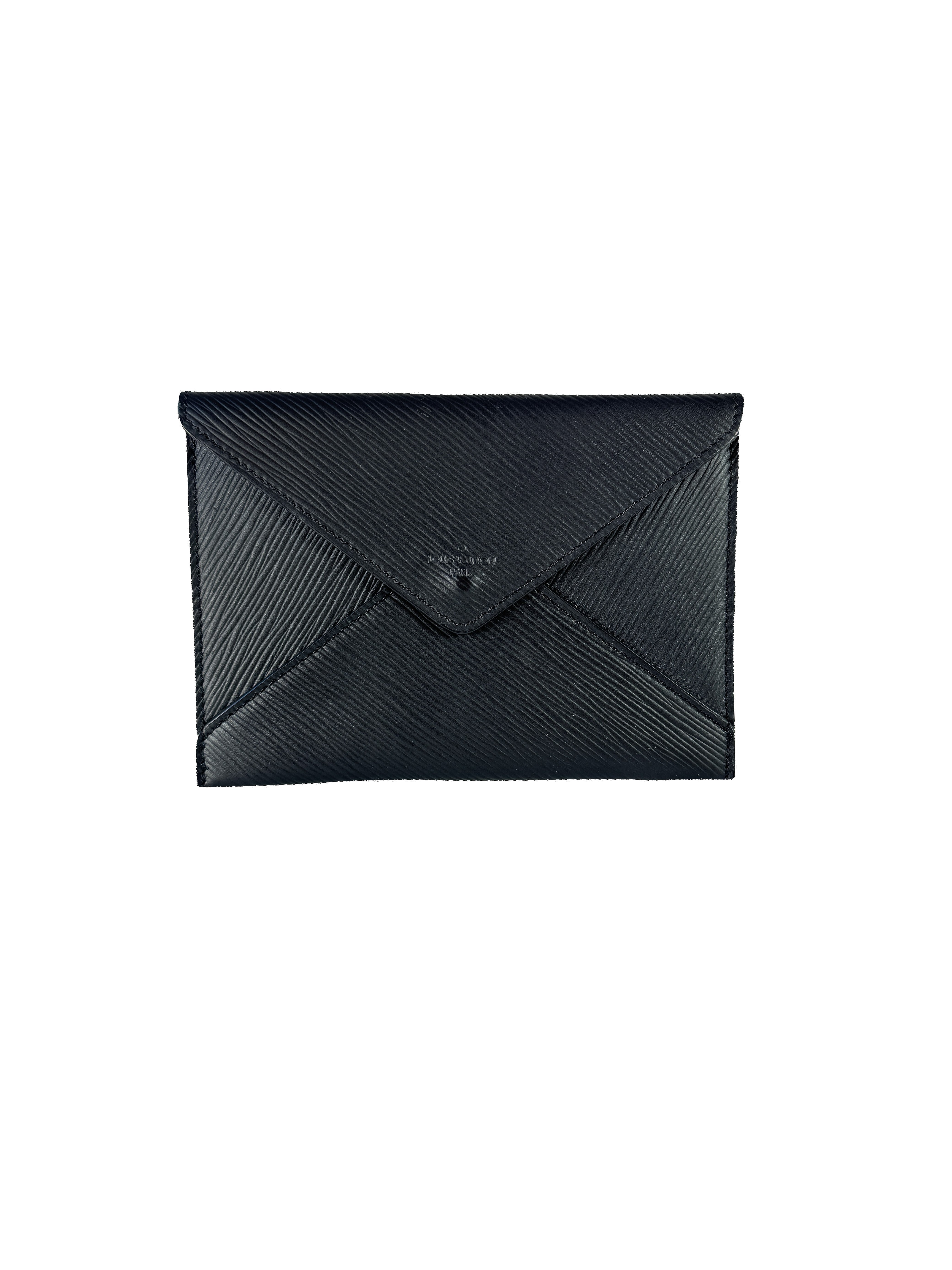 Louis Vuitton black epi leather series 1 pouch