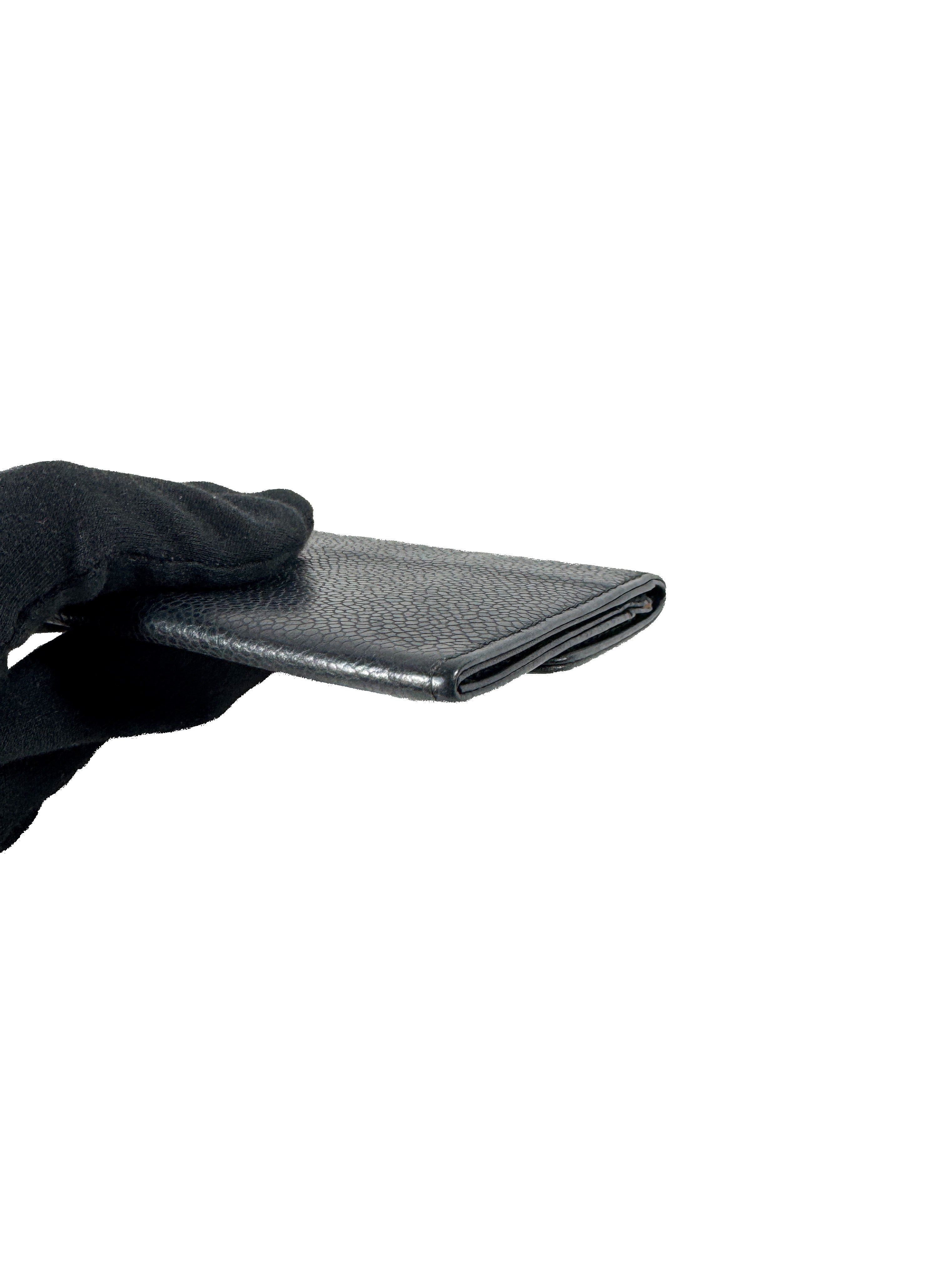 Chanel black caviar leather CC coin wallet 4255765