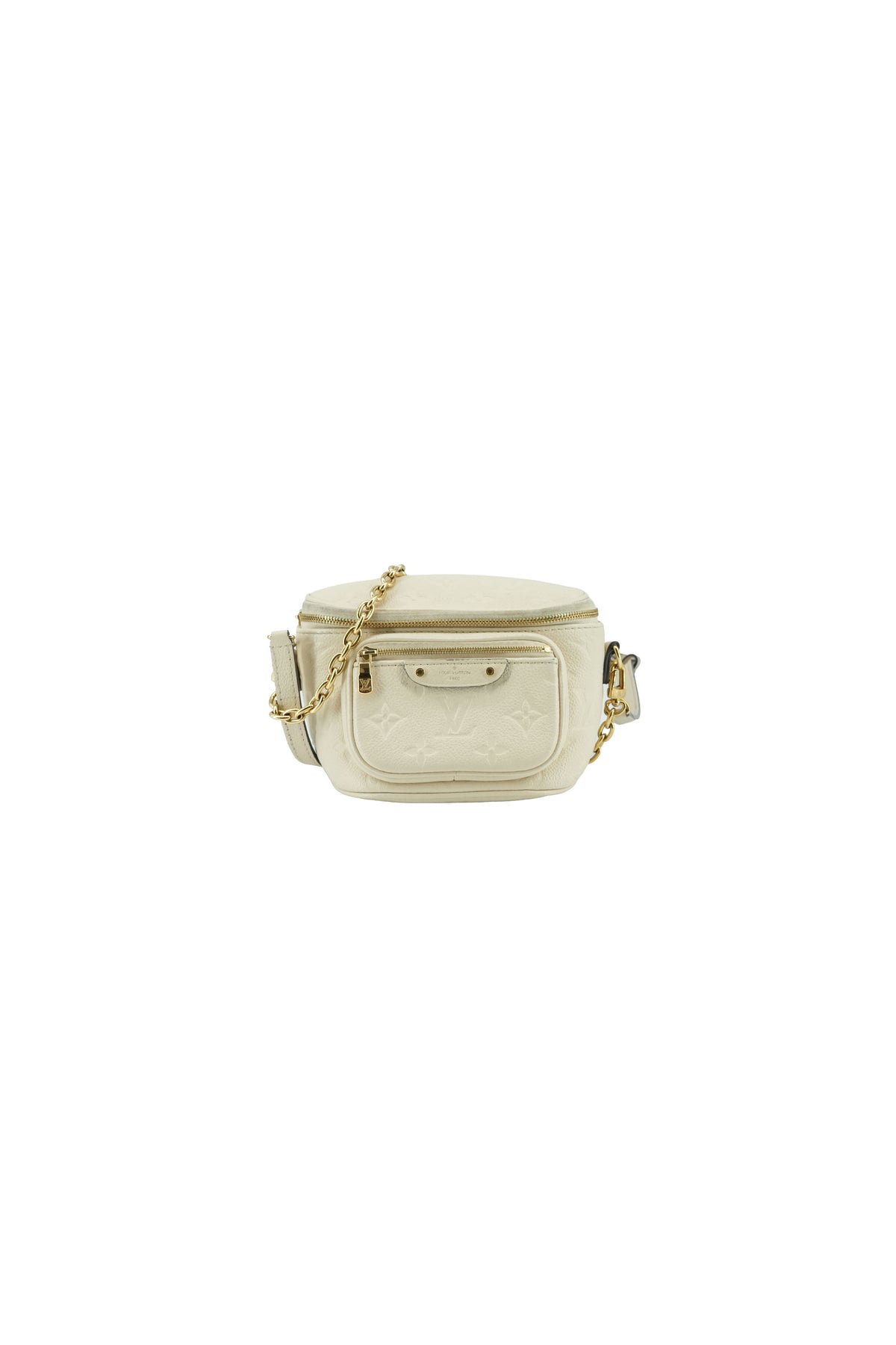 Louis Vuitton cream empreinte mini bumbag NFC