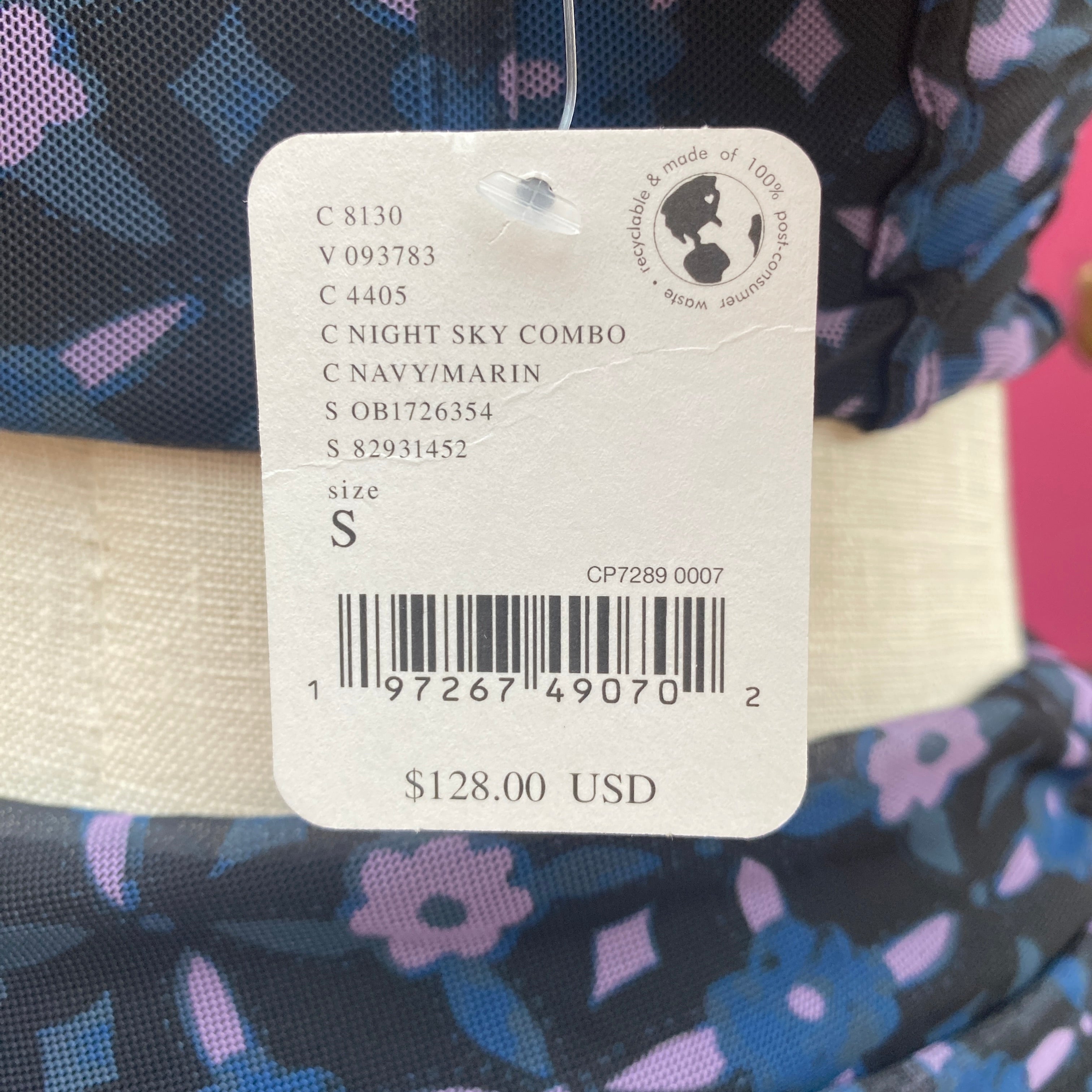 Free People navy purple floral skirt top set size S NWT